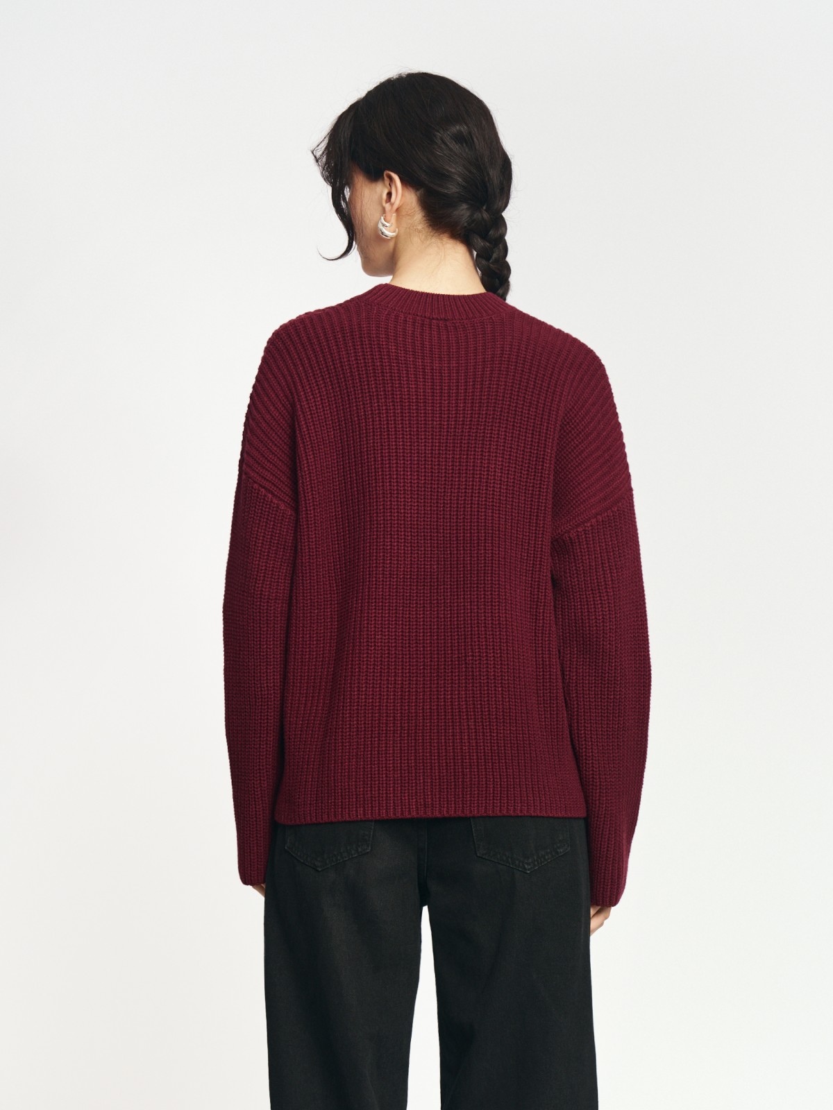 Вязаный джемпер с длинным рукавом