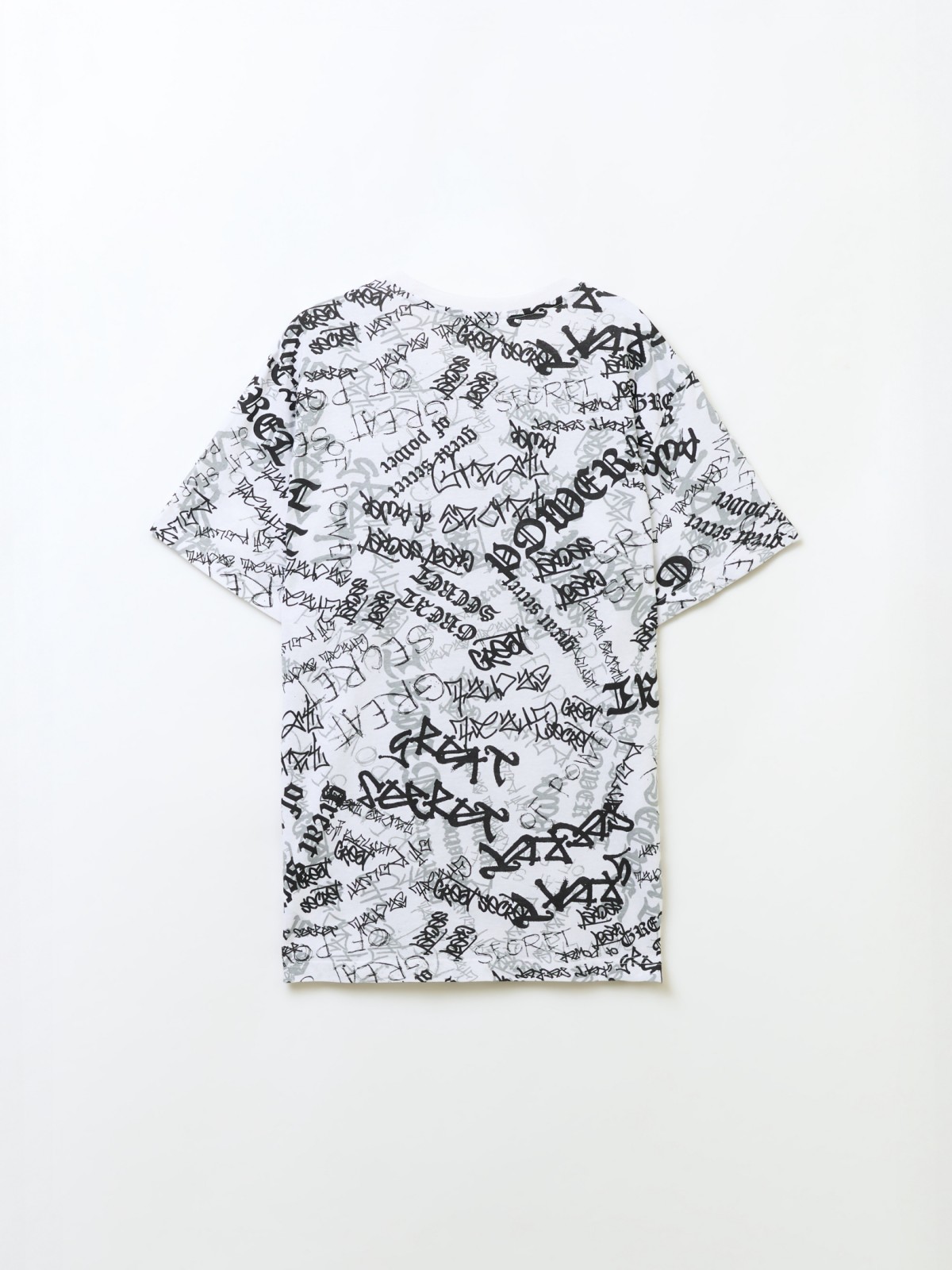 Футболка из хлопка с принтом граффити