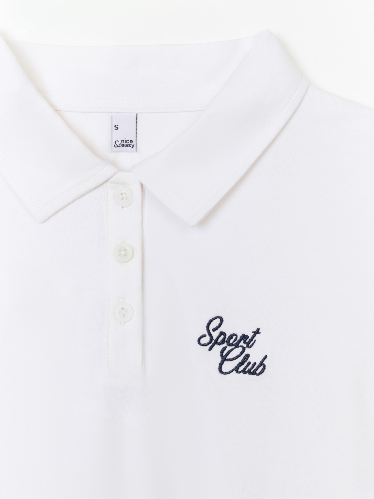 Футболка-топ поло из хлопка с воротником