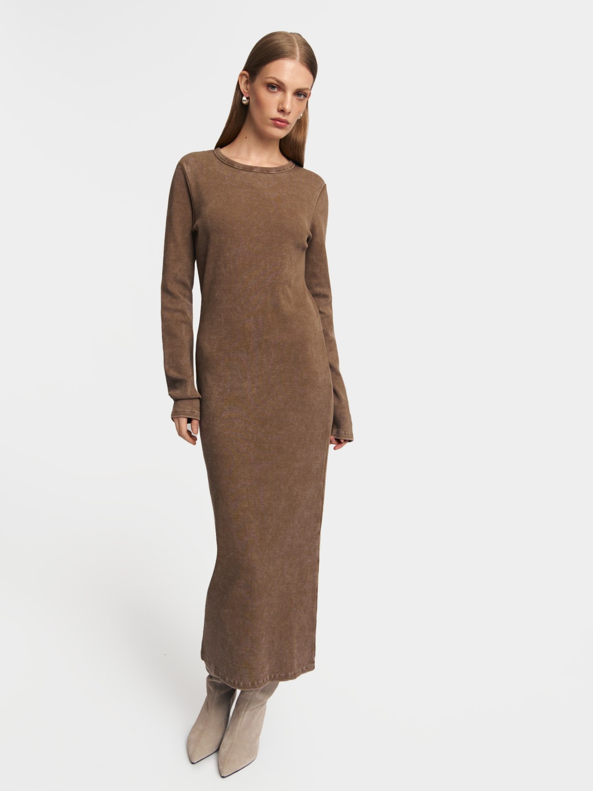 Трикотажное платье миди из хлопка