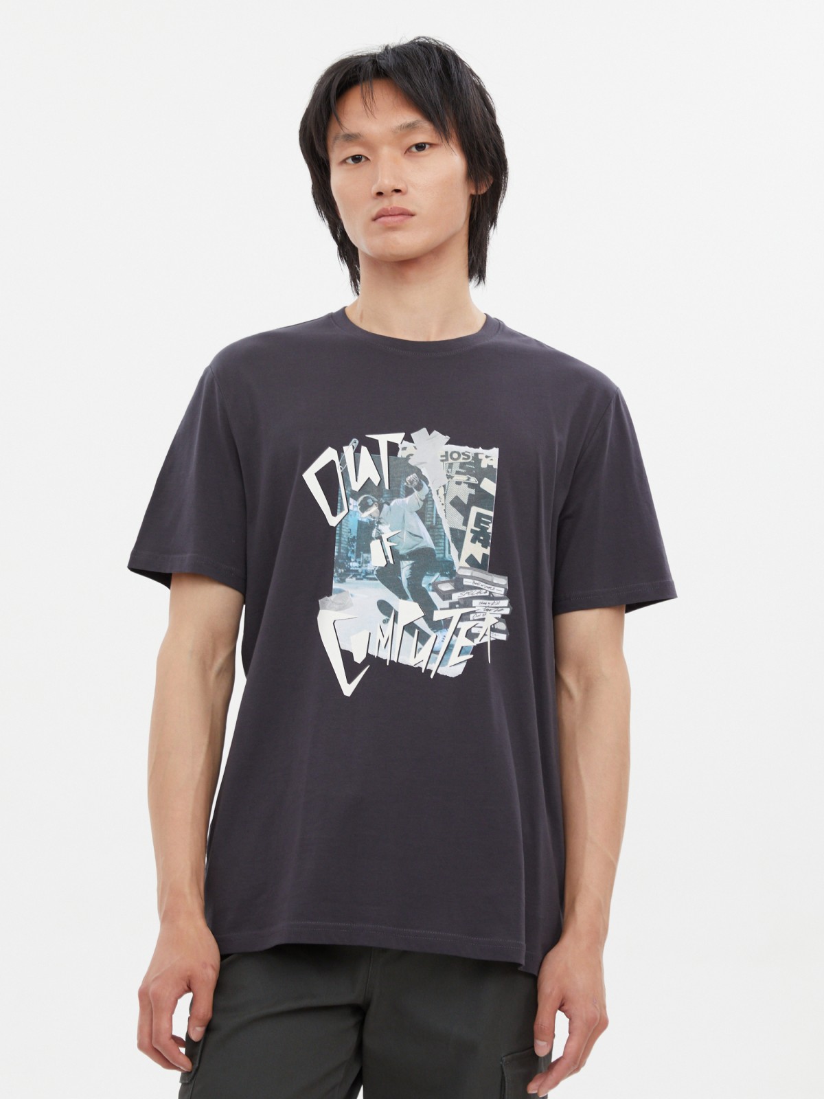 Футболка из хлопка с принтом