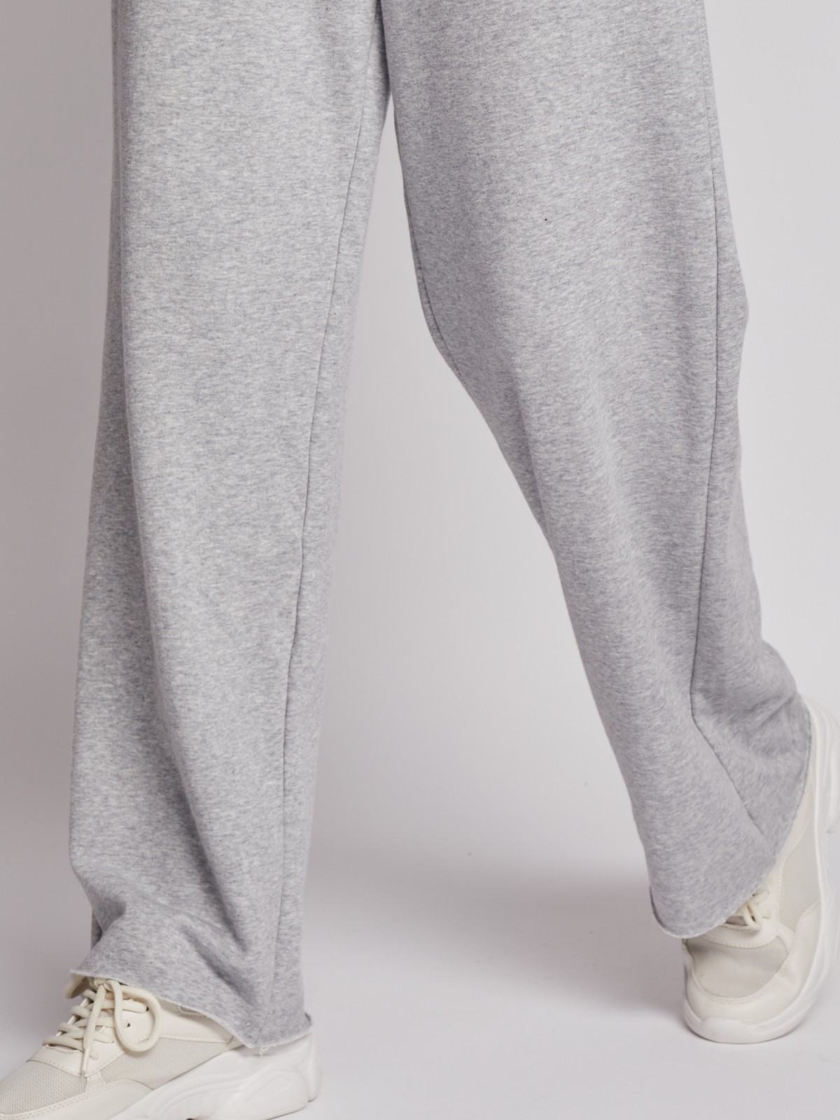 Трикотажные брюки прямого силуэта zolla 22232762L013, цвет серый, размер XS - фото 5