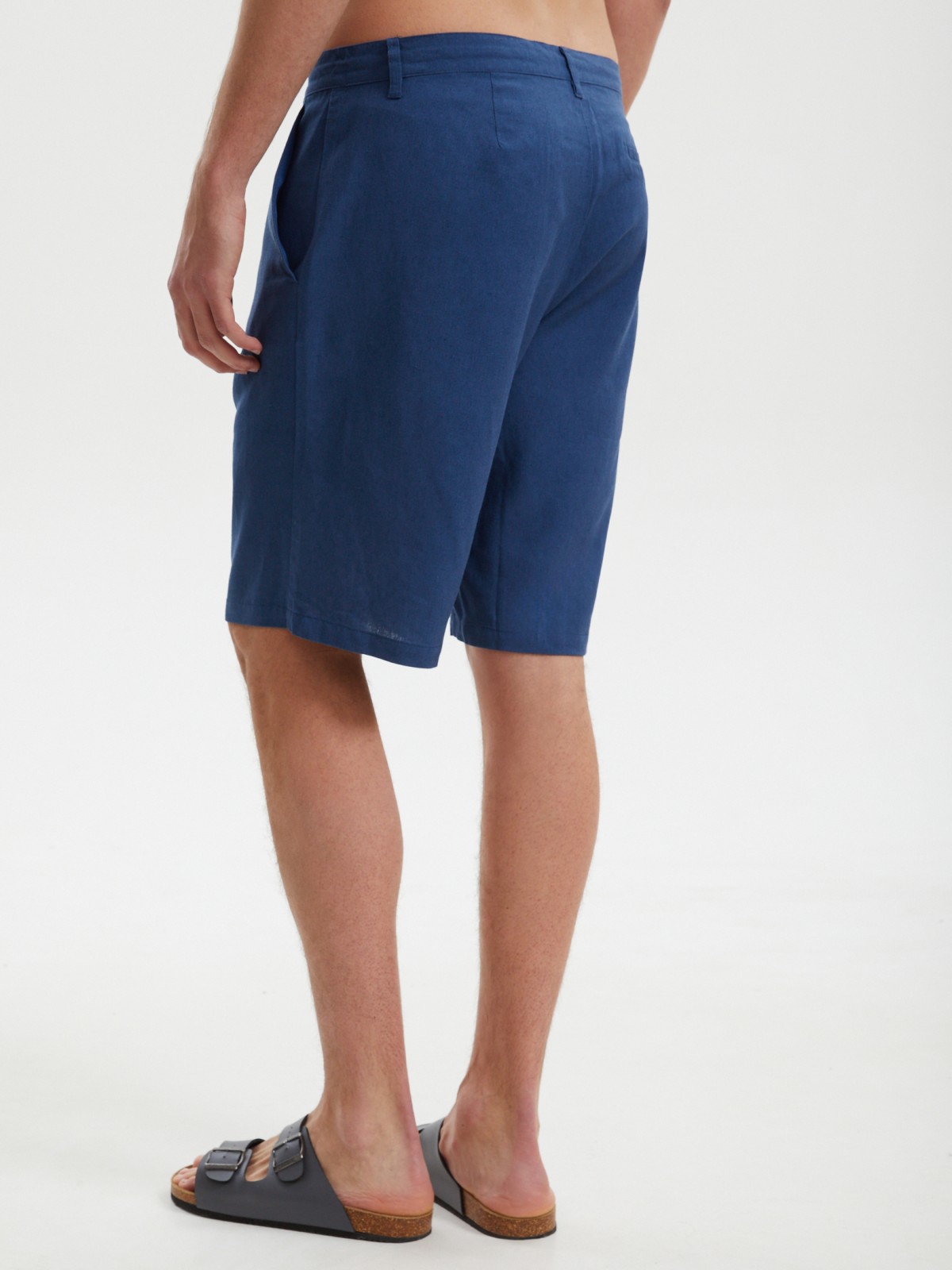 Льняные шорты на кулиске