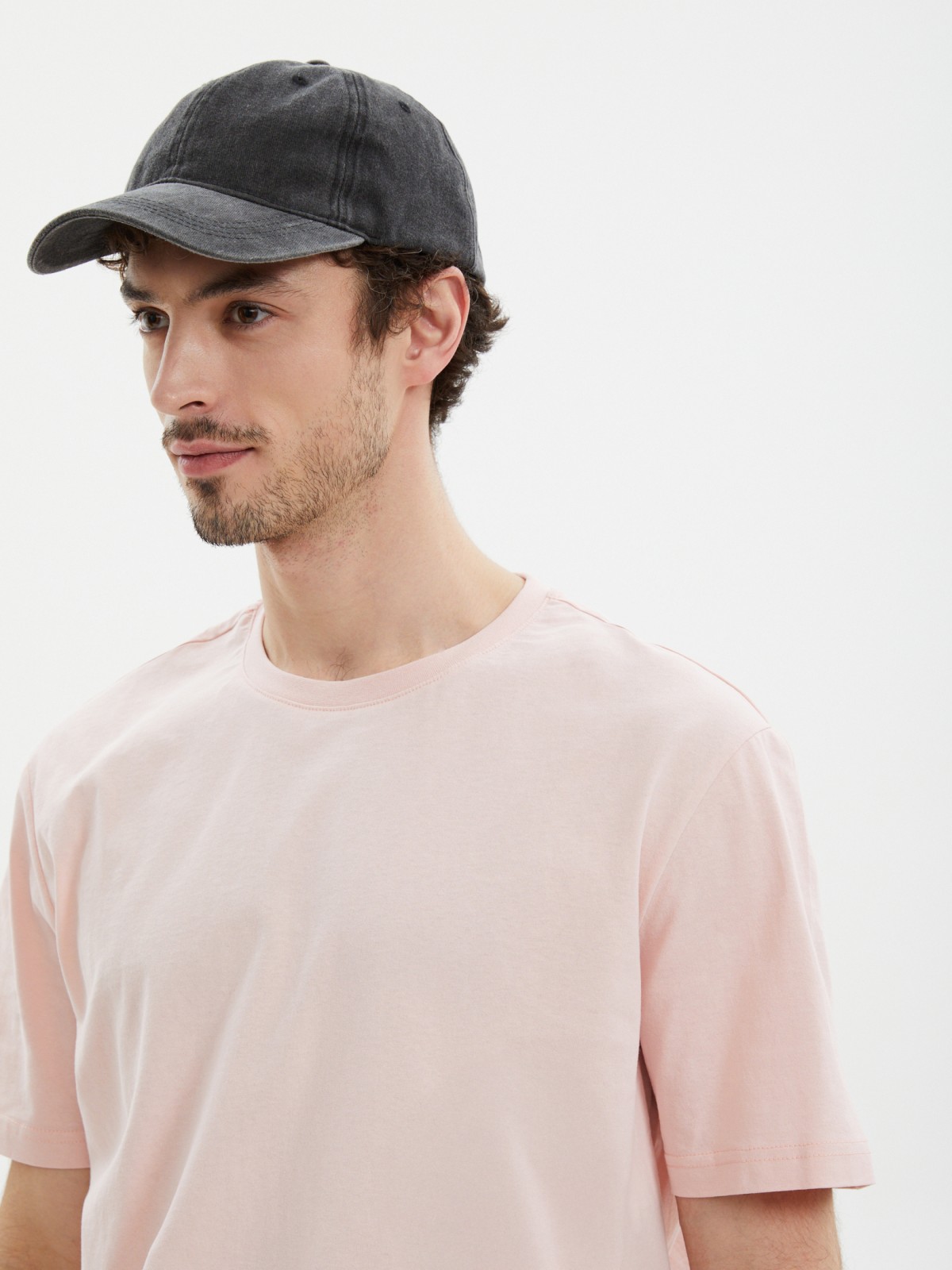 Джинсовая бейсболка из хлопка с козырьком