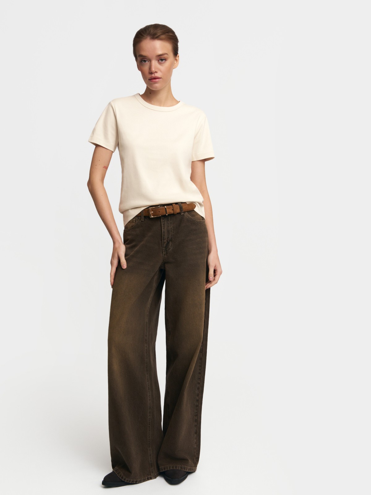 Футболка из хлопка однотонная