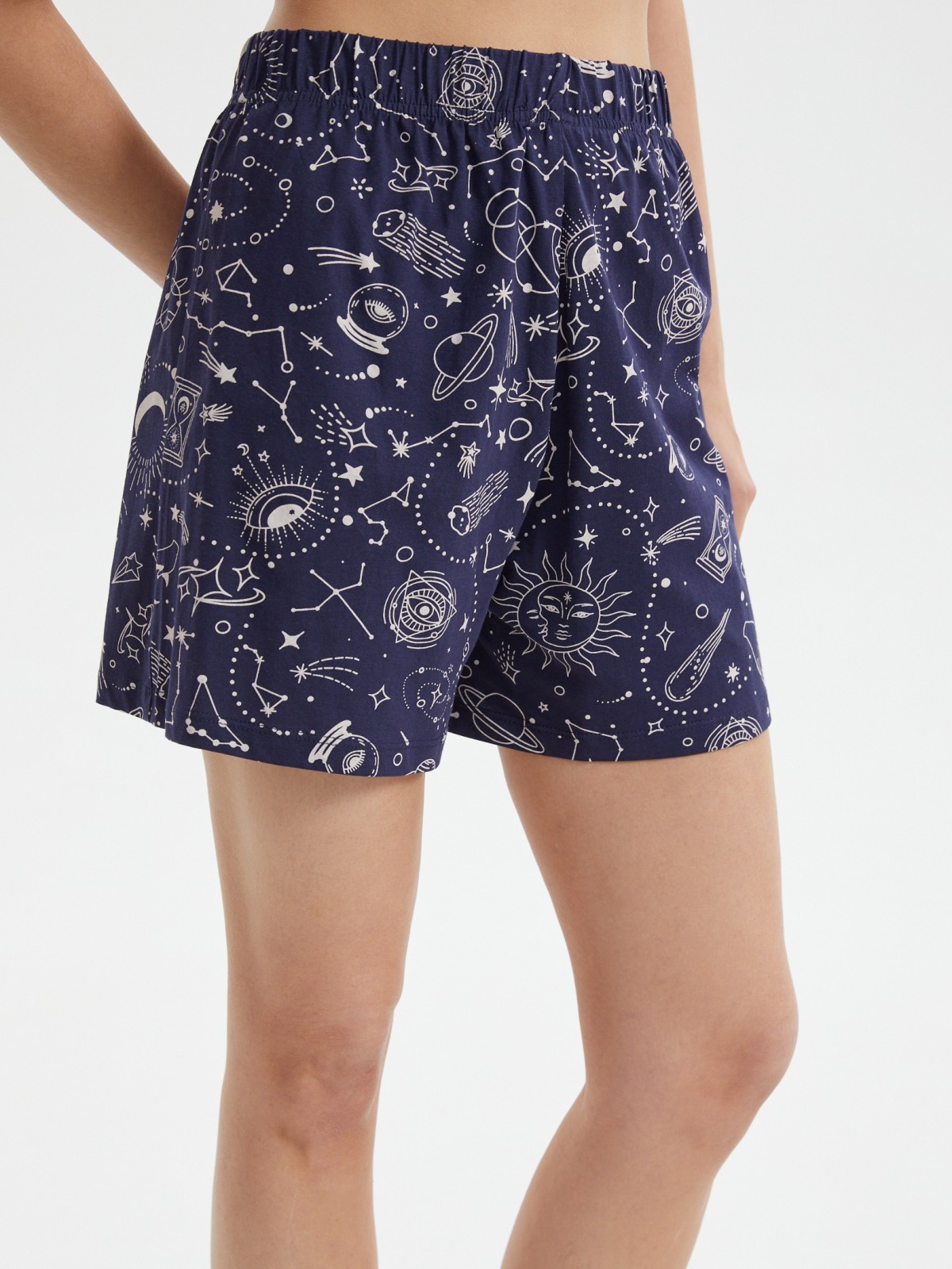 Короткие шорты из хлопка с принтом