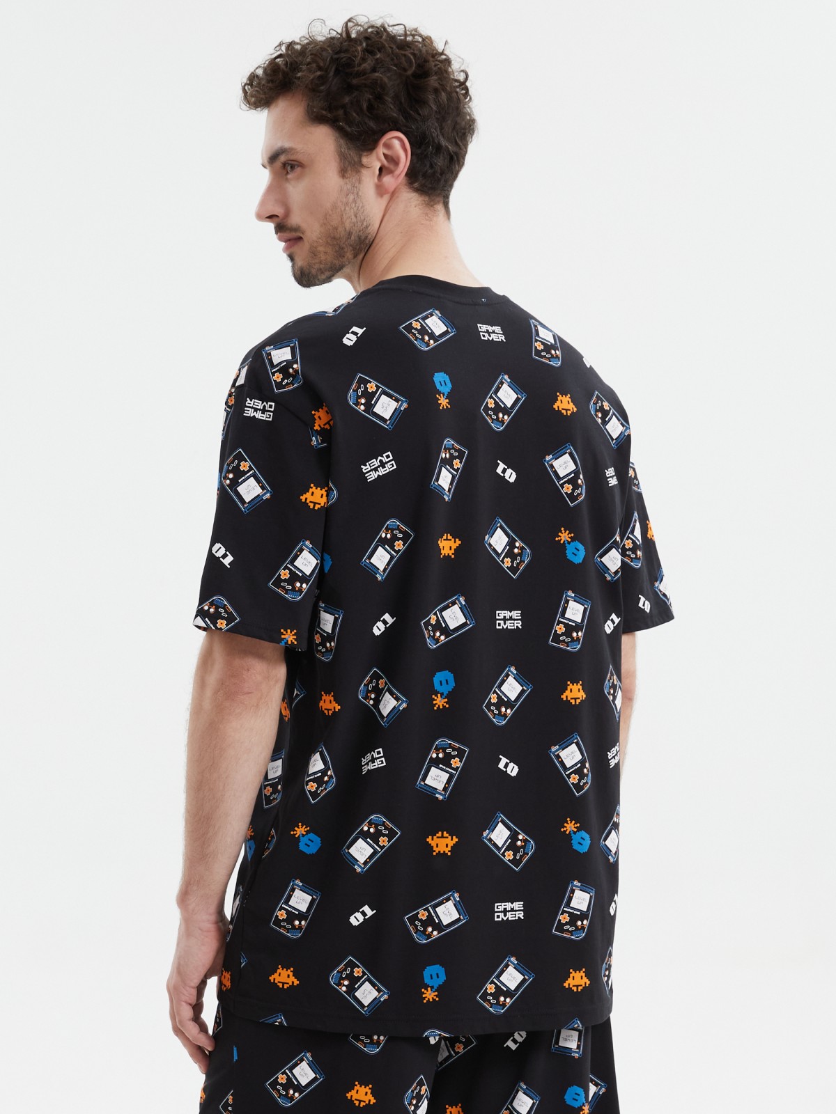 Футболка из хлопка с принтом