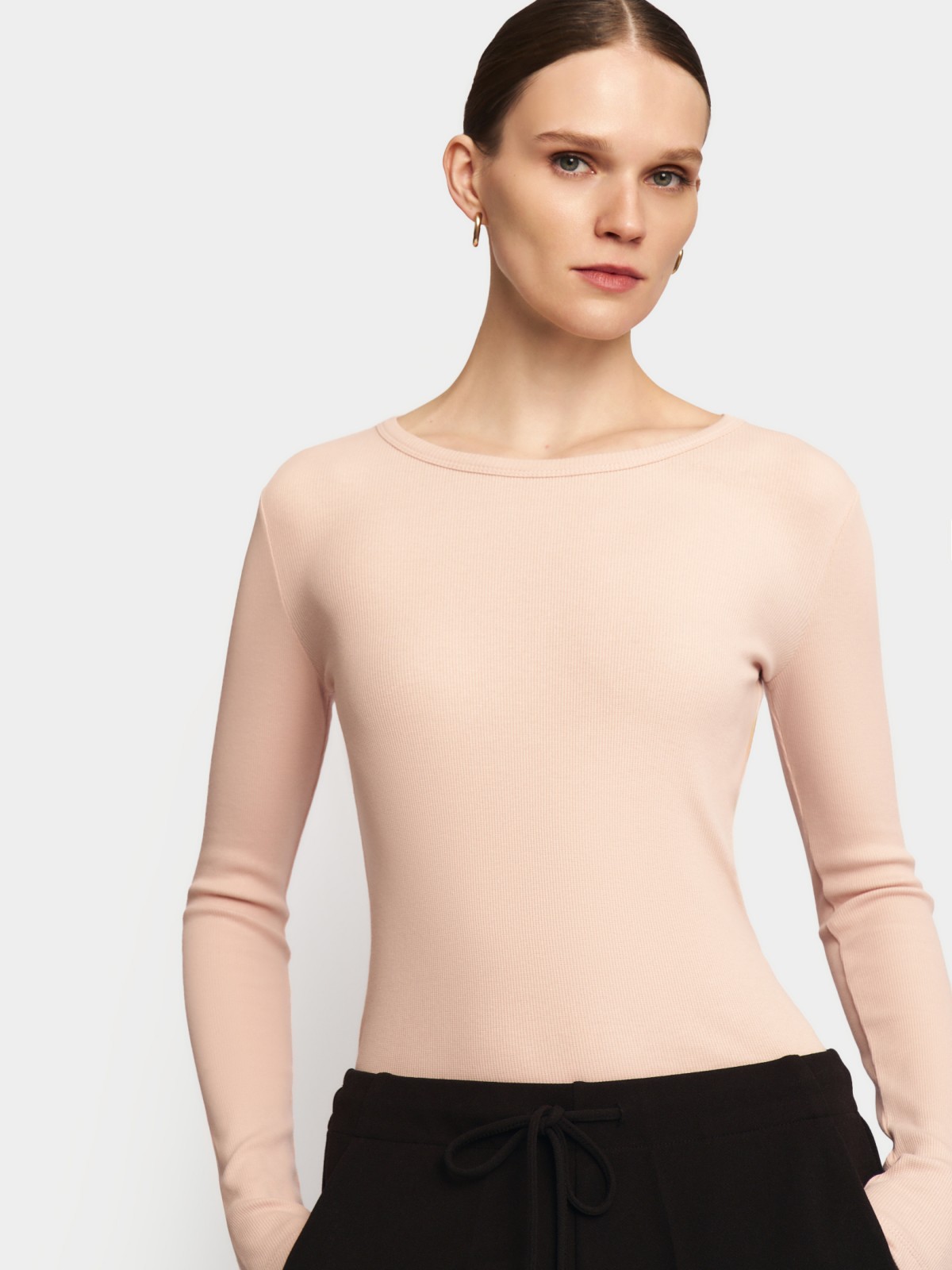 Трикотажный лонгслив из хлопка