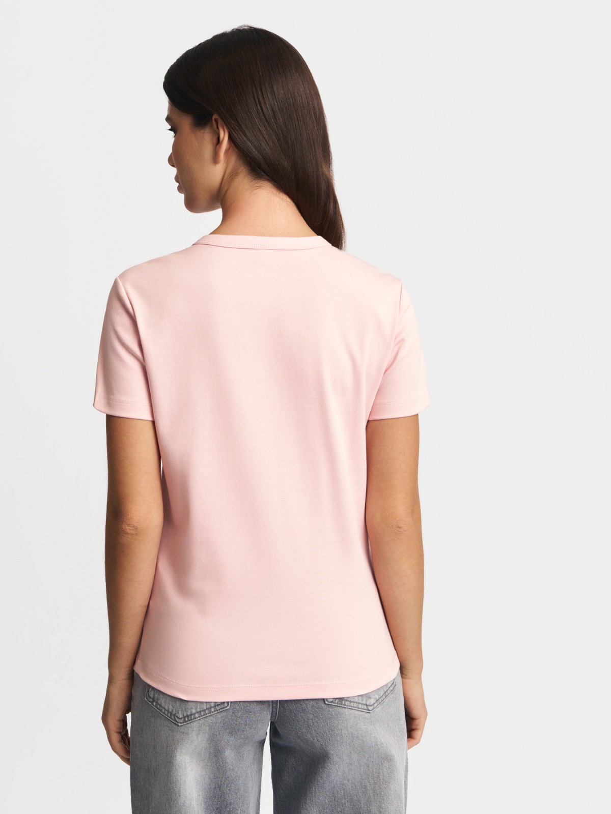 Футболка из хлопка однотонная