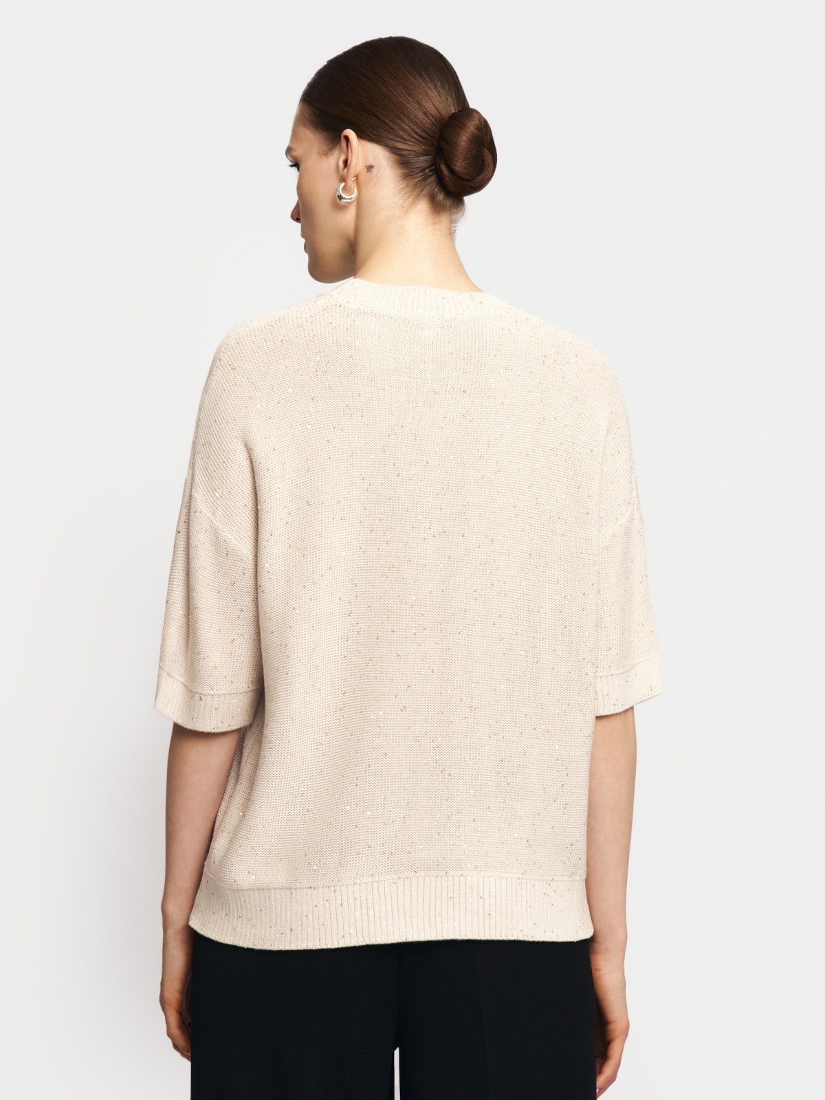 Вязаный джемпер с пайетками