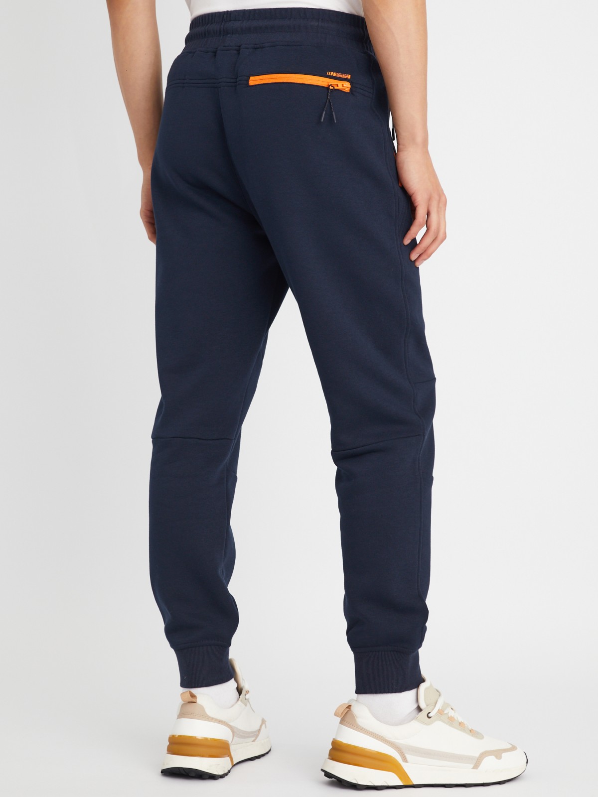 Утеплённые трикотажные брюки-джоггеры в спортивном стиле zolla 21333762F033, цвет синий, размер L - фото 5