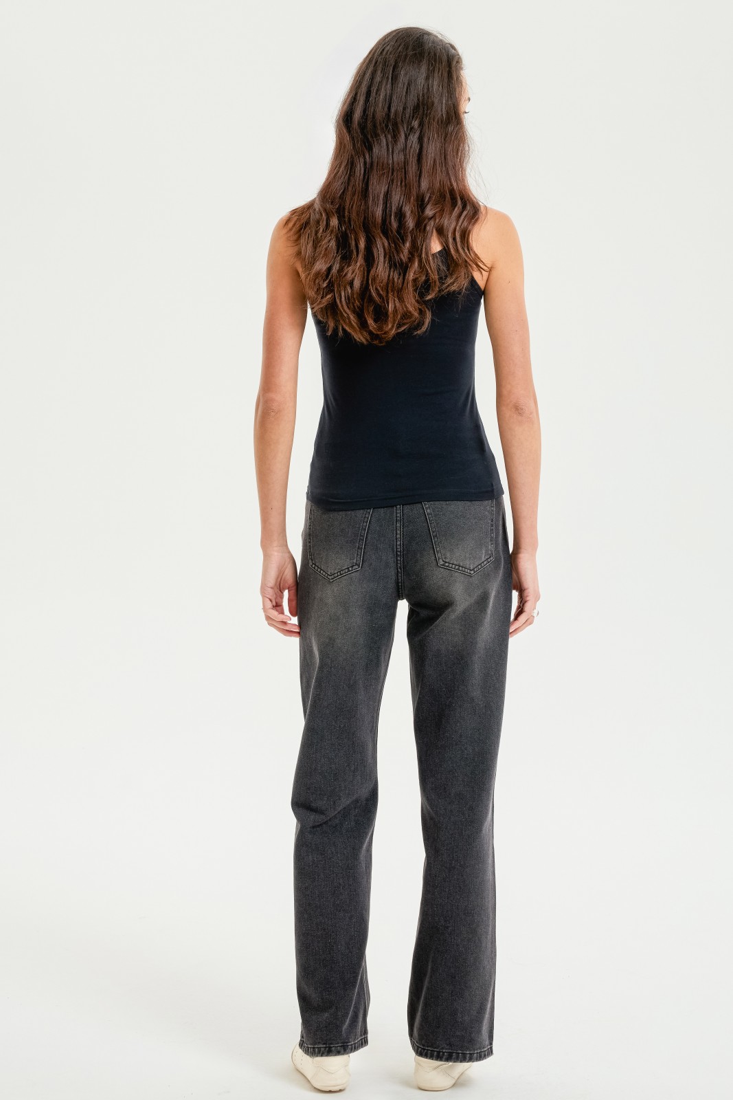 Майка-топ из хлопка на бретельках