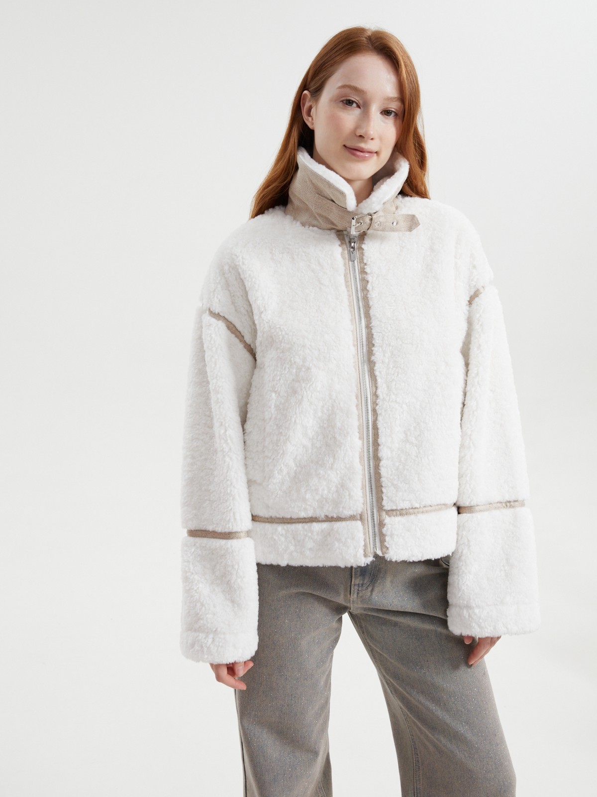 Тёплая дублёнка из экомеха