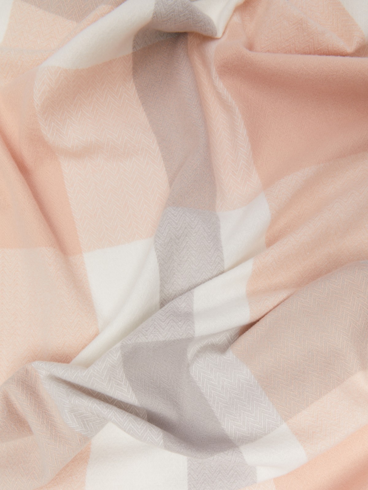 Тканевый клетчатый шарф с длинной бахромой zolla 024119159035, цвет розовый, размер No_size - фото 2