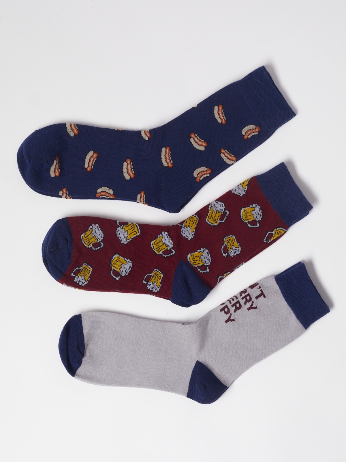 Набор высоких носков (3 пары в комплекте) zolla 01311995G045, цвет мультицвет, размер 25-27