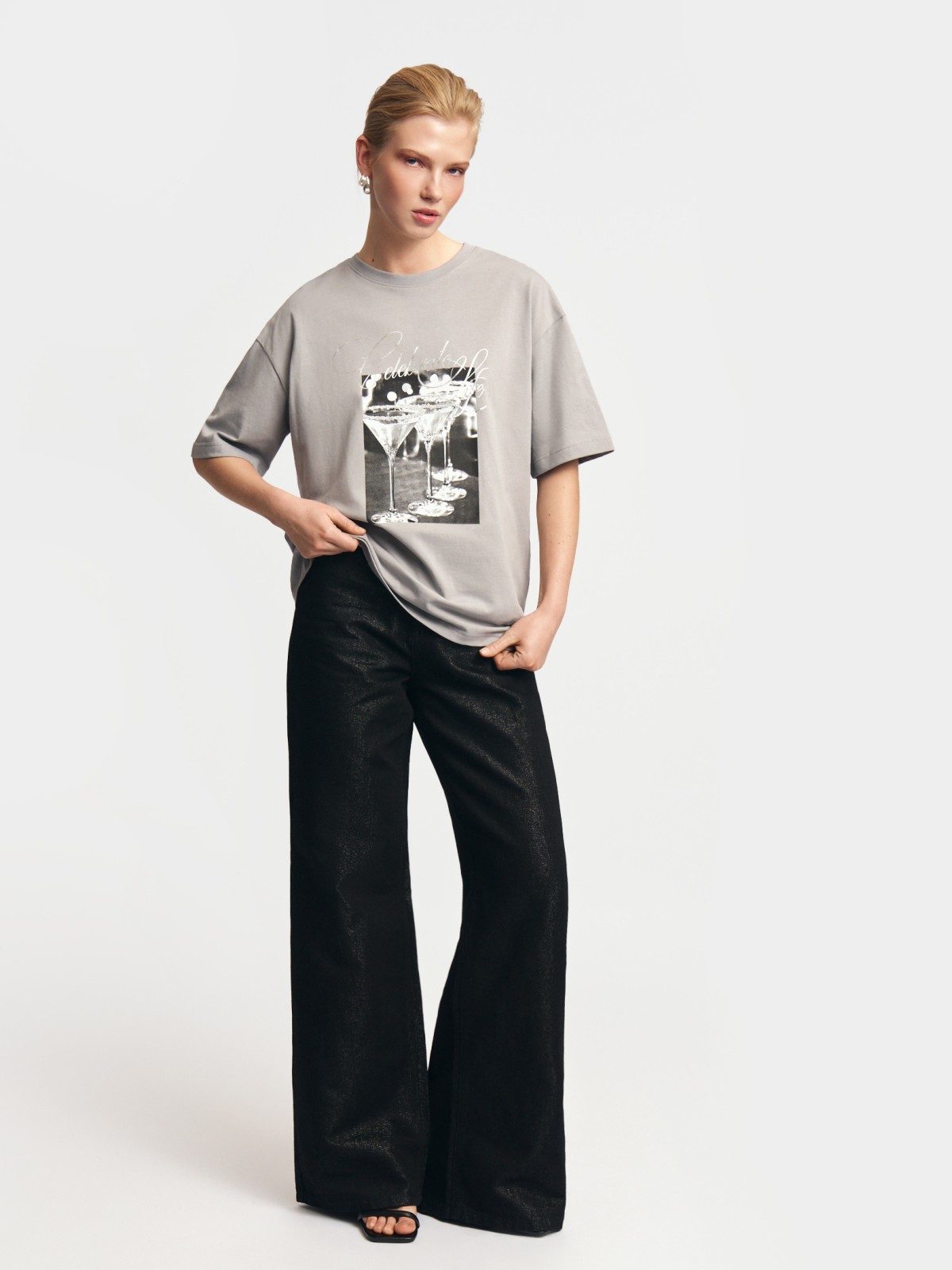 Футболка из хлопка с принтом