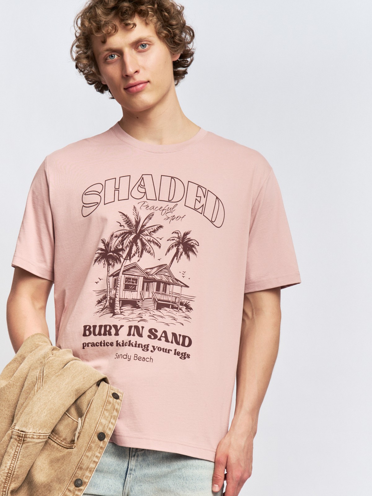 Футболка из хлопка с принтом