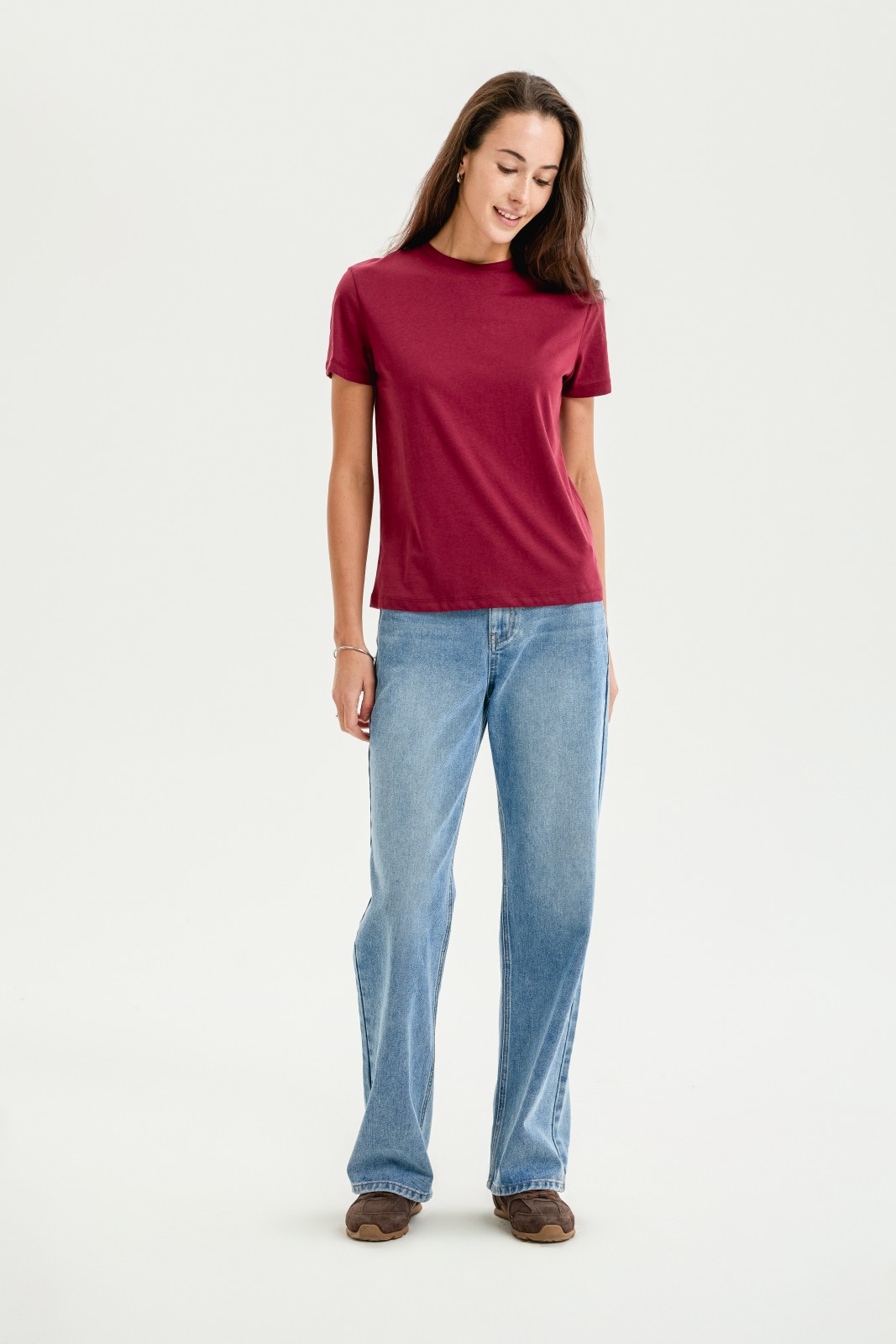 Футболка из хлопка однотонная