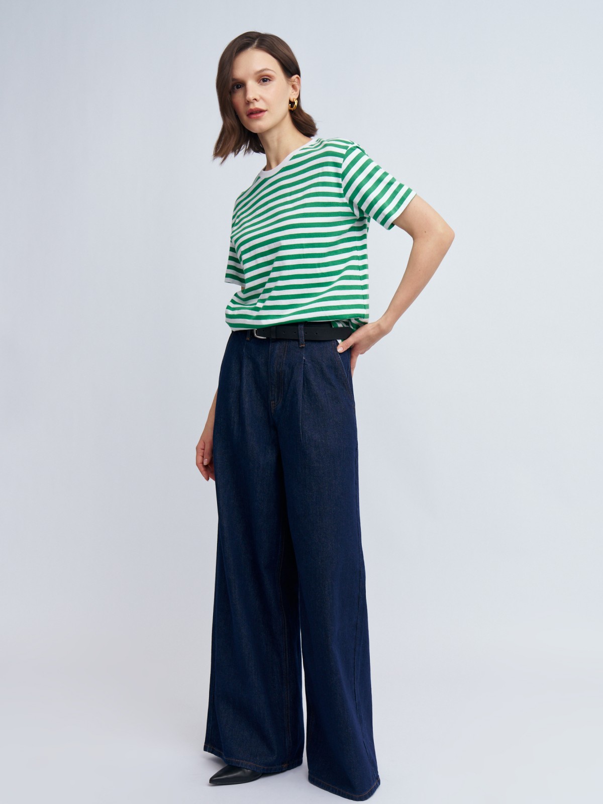 Футболка-тельняшка в полоску из хлопка