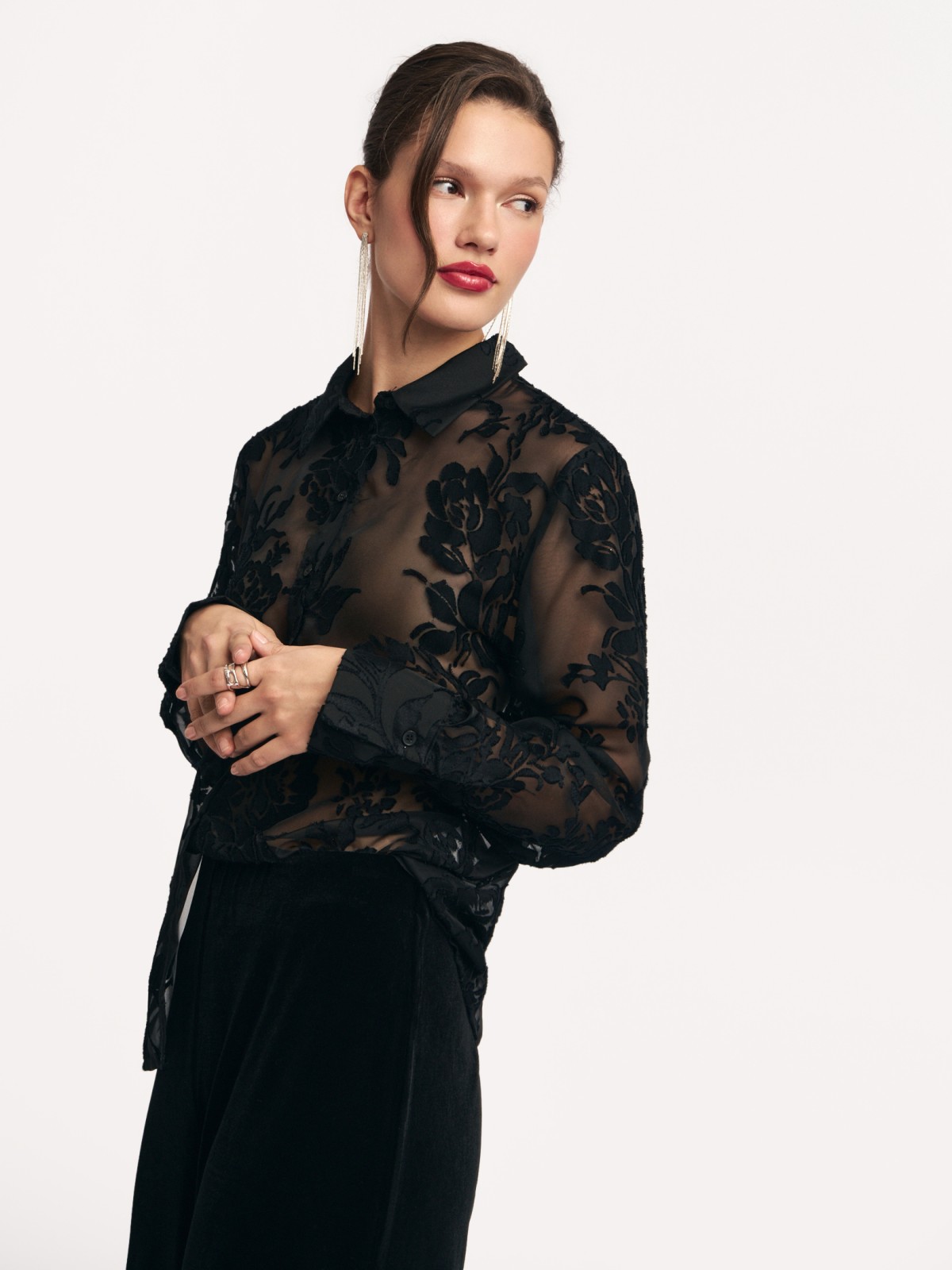 Рубашка с цветочным узором