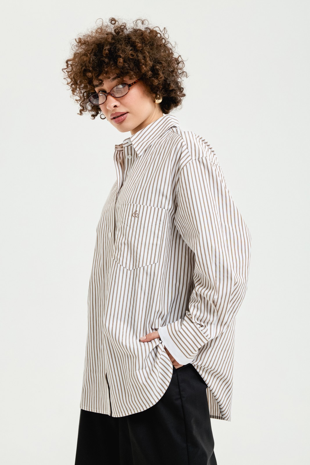 Рубашка с узором в полоску