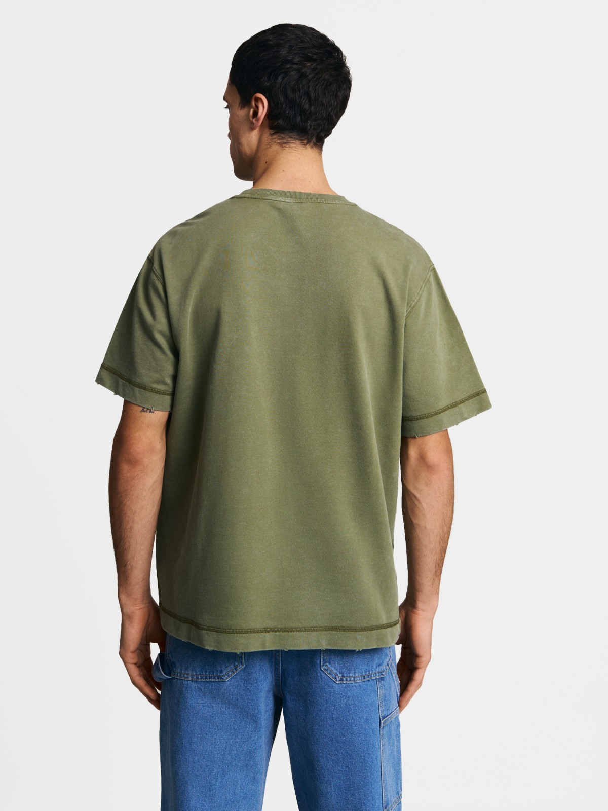 Однотонная базовая футболка из хлопка