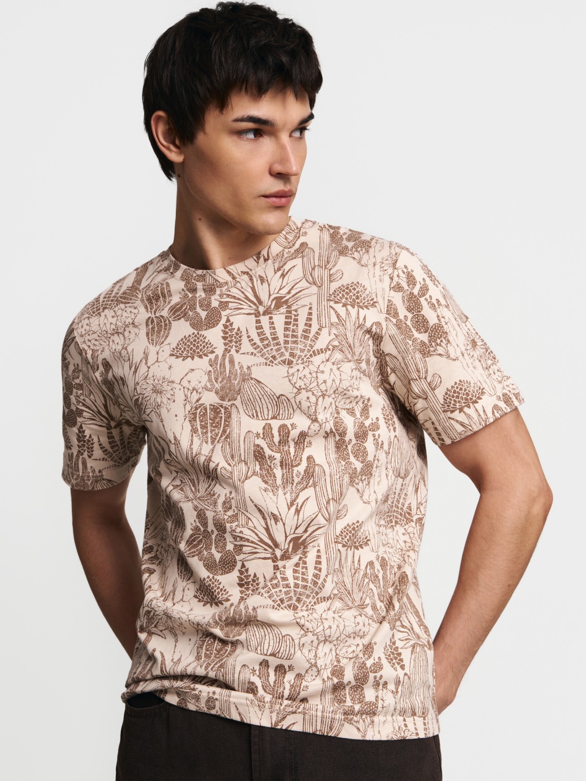 Футболка из хлопка с принтом