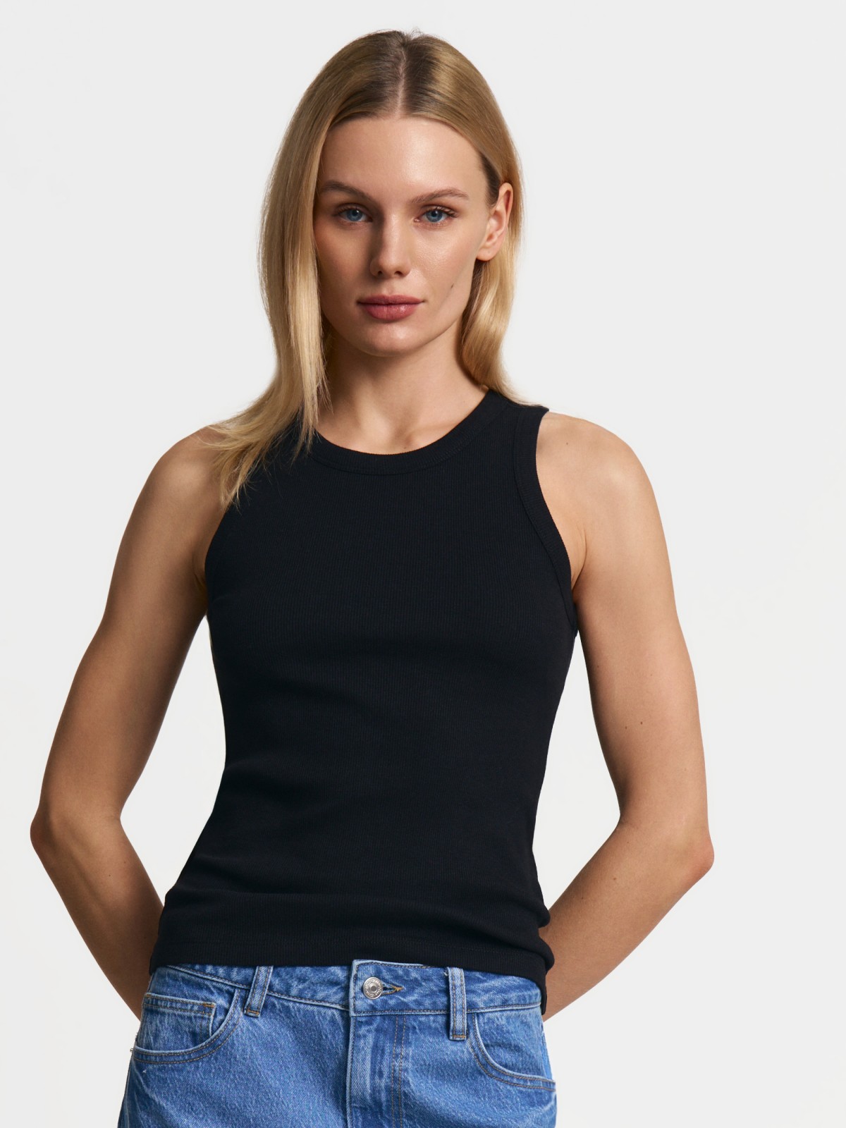 Майка из хлопка без рукавов