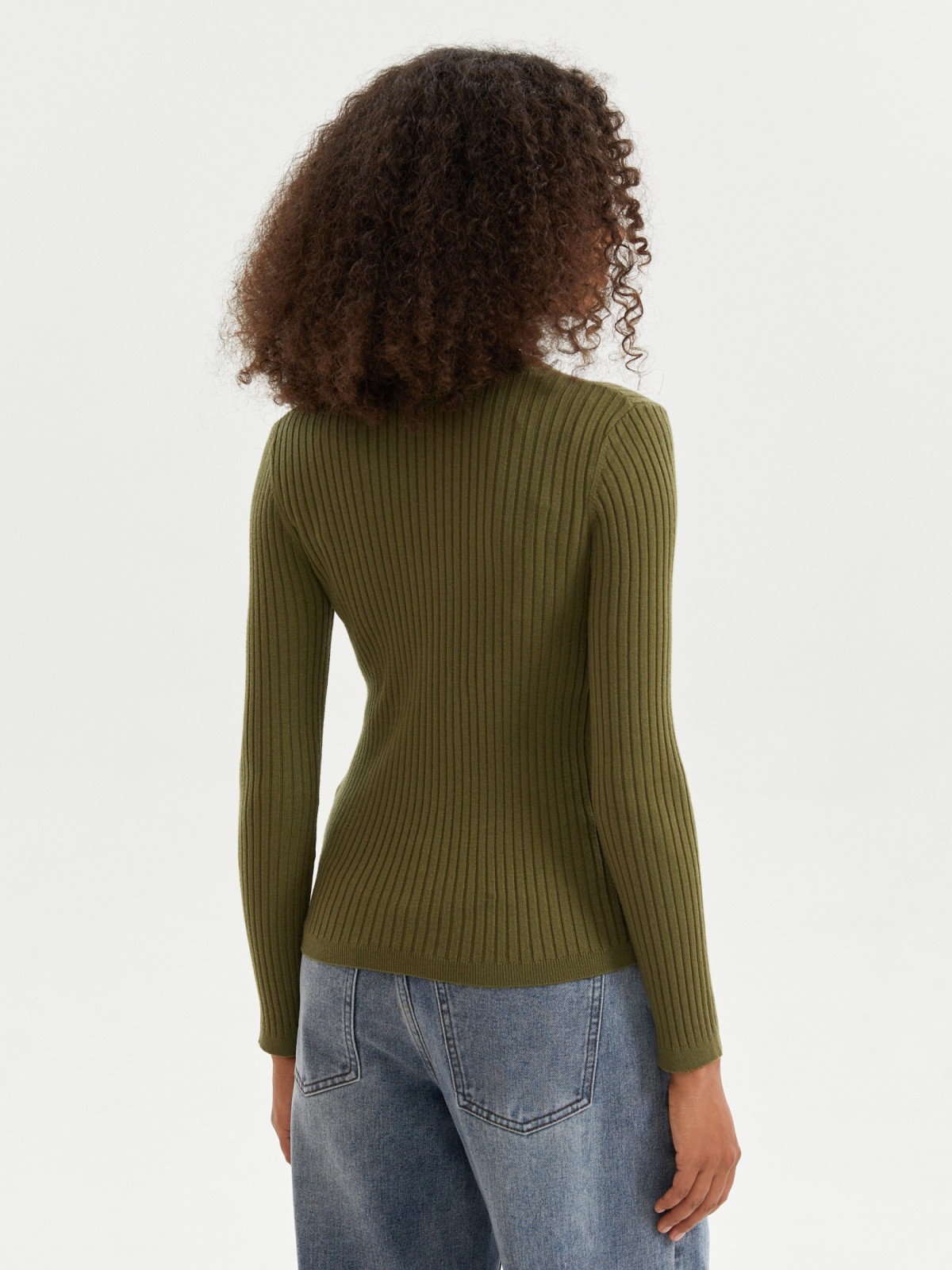 Трикотажный джемпер с длинным рукавом