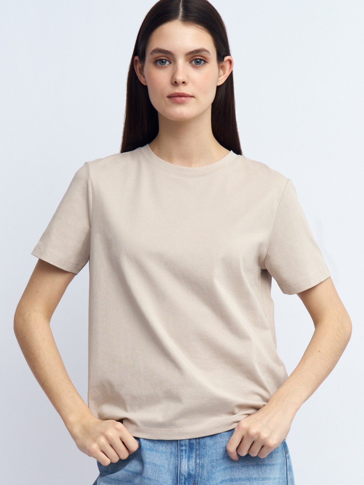 Футболка из хлопка однотонная