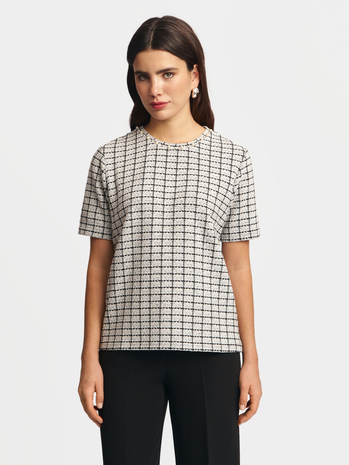 Твидовая футболка