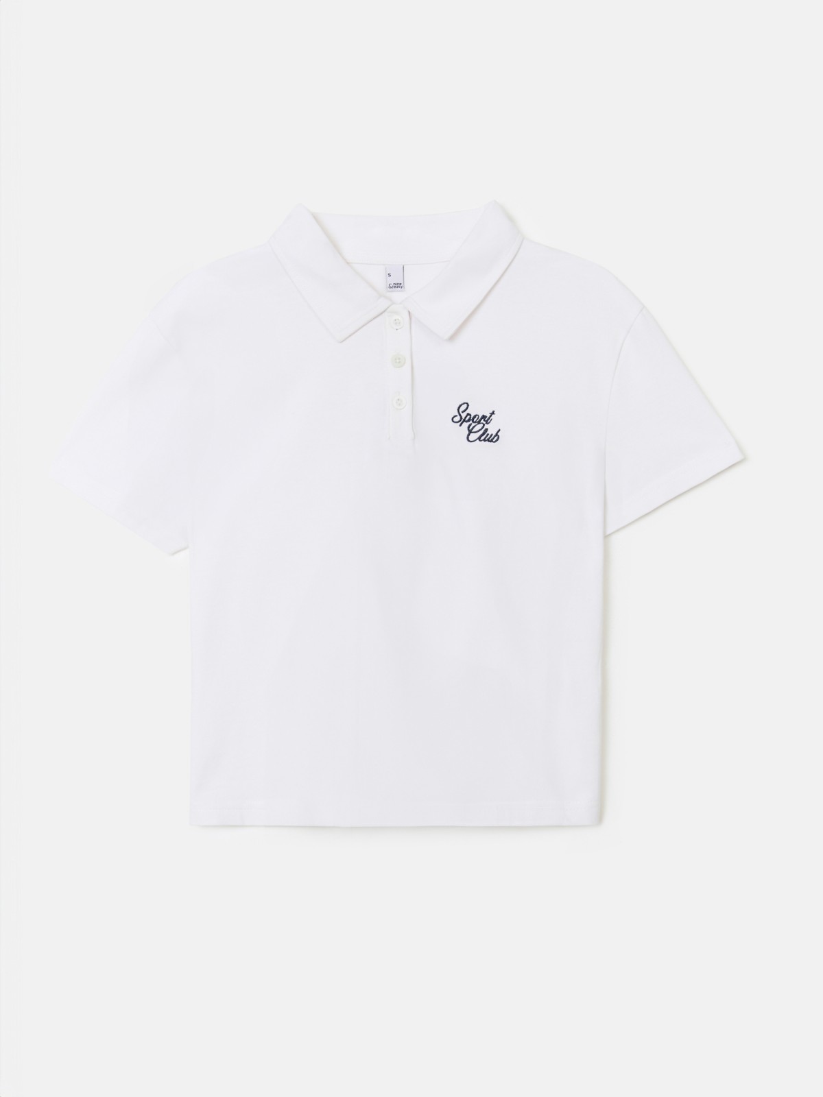 Футболка-топ поло из хлопка с воротником