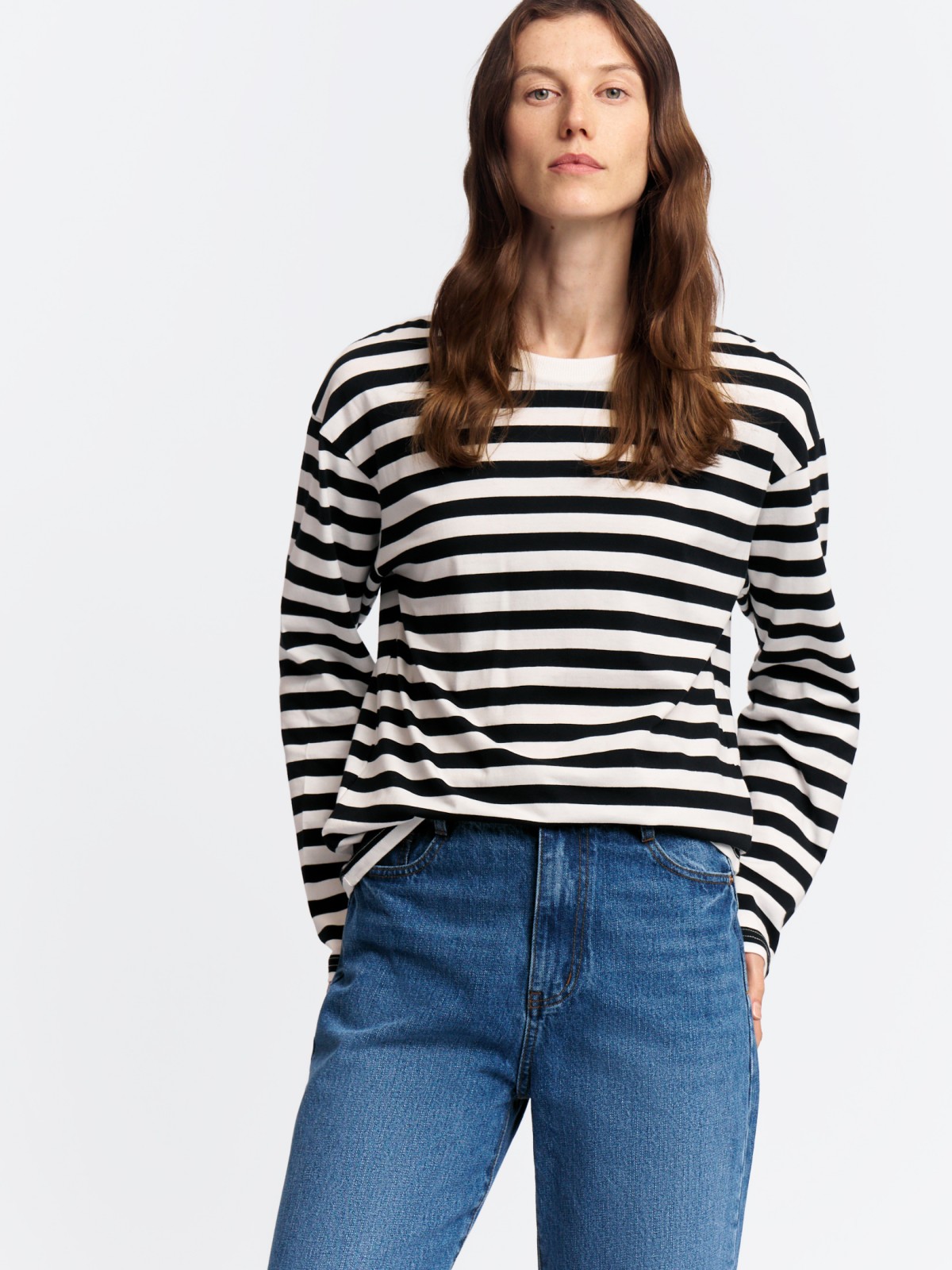 Лонгслив-тельняшка в полоску из хлопка