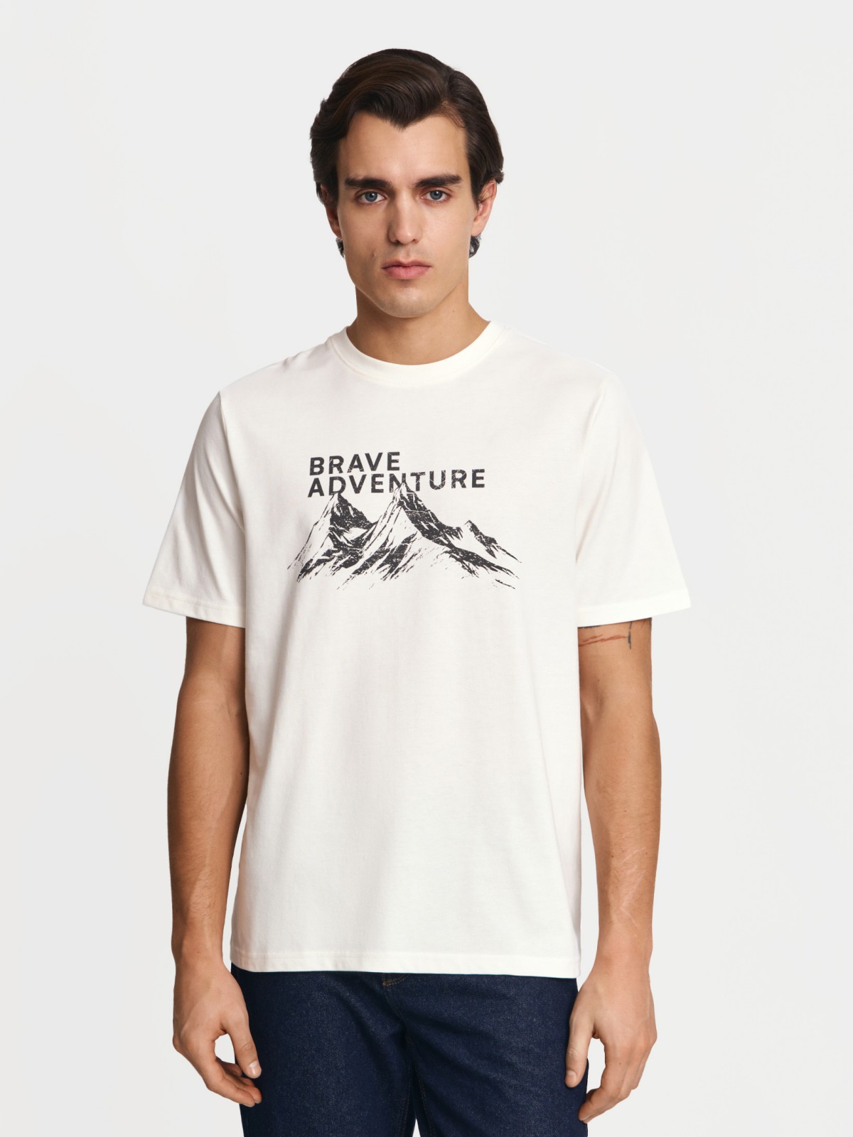 Футболка из хлопка с принтом