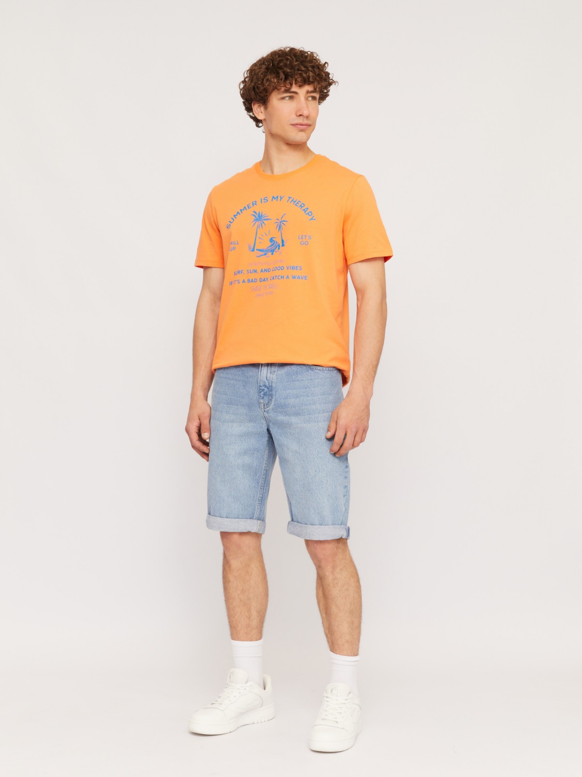 Футболка из хлопка с принтом