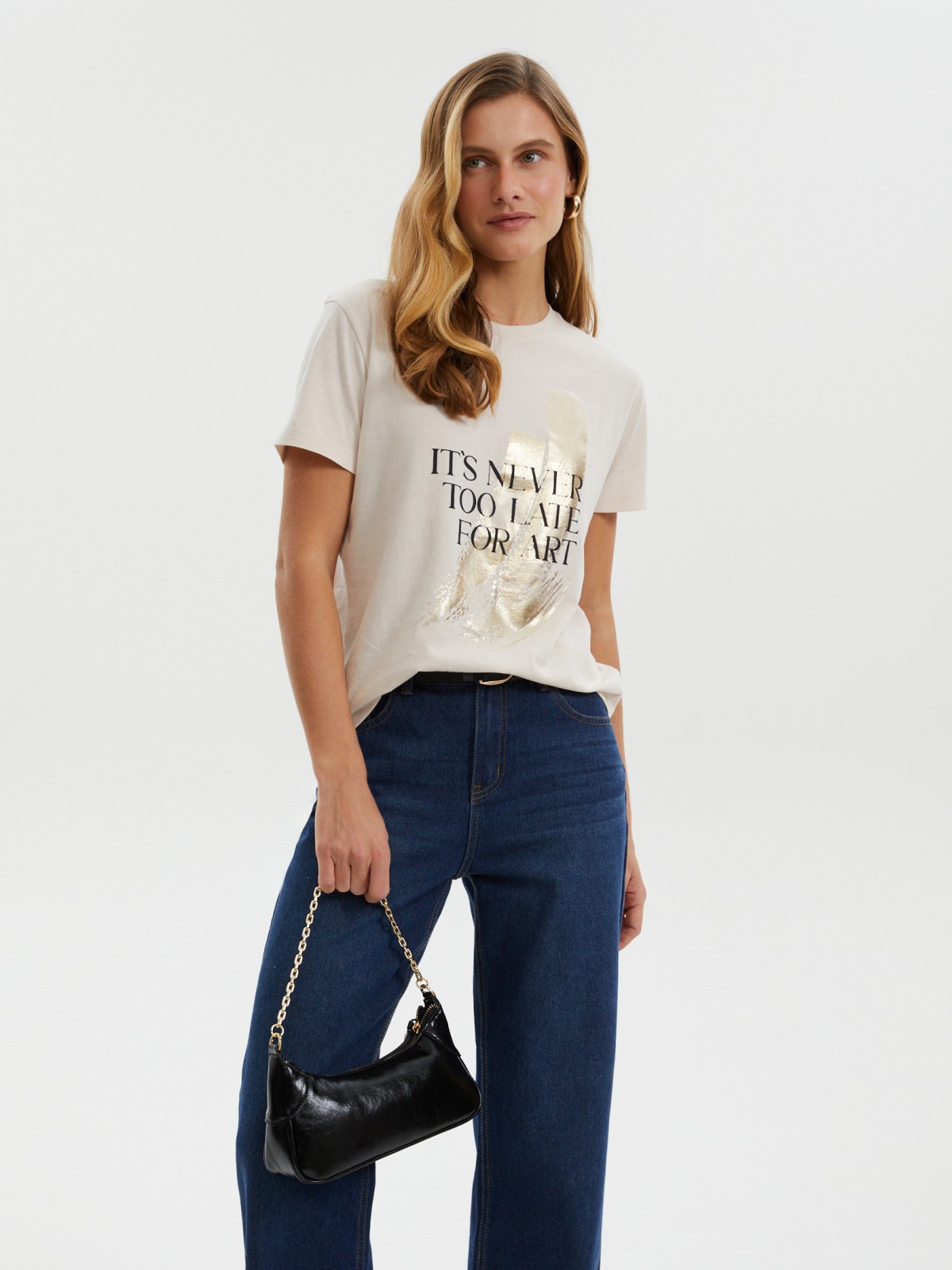 Футболка из хлопка с надписью