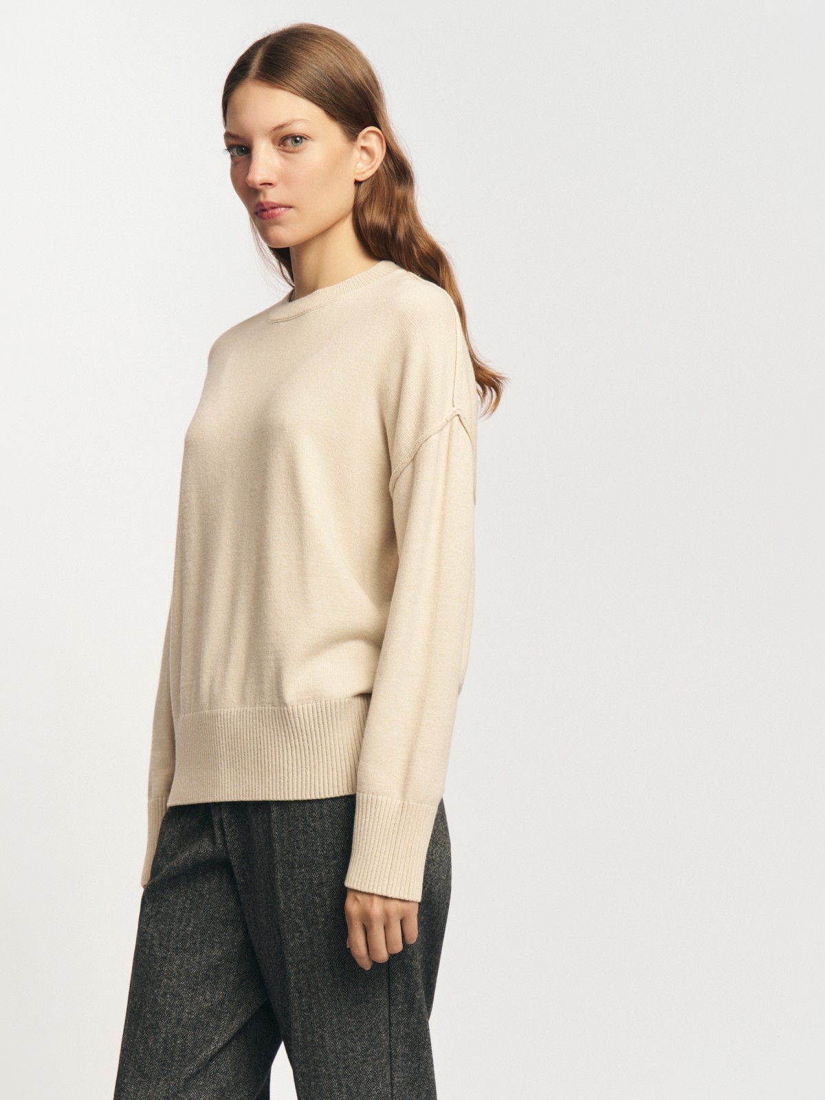 Вязаный джемпер с длинным рукавом