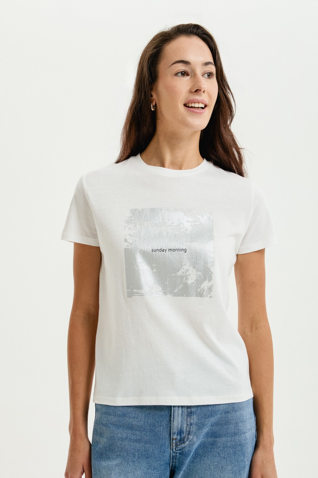 Футболка из хлопка с принтом