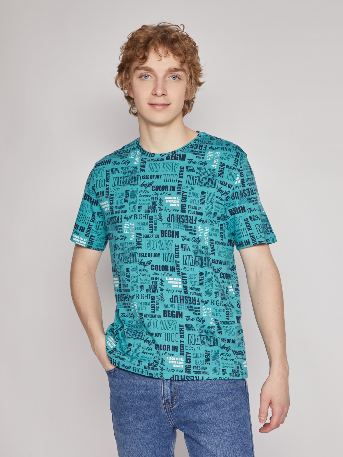 Принтованная футболка с коротким рукавом