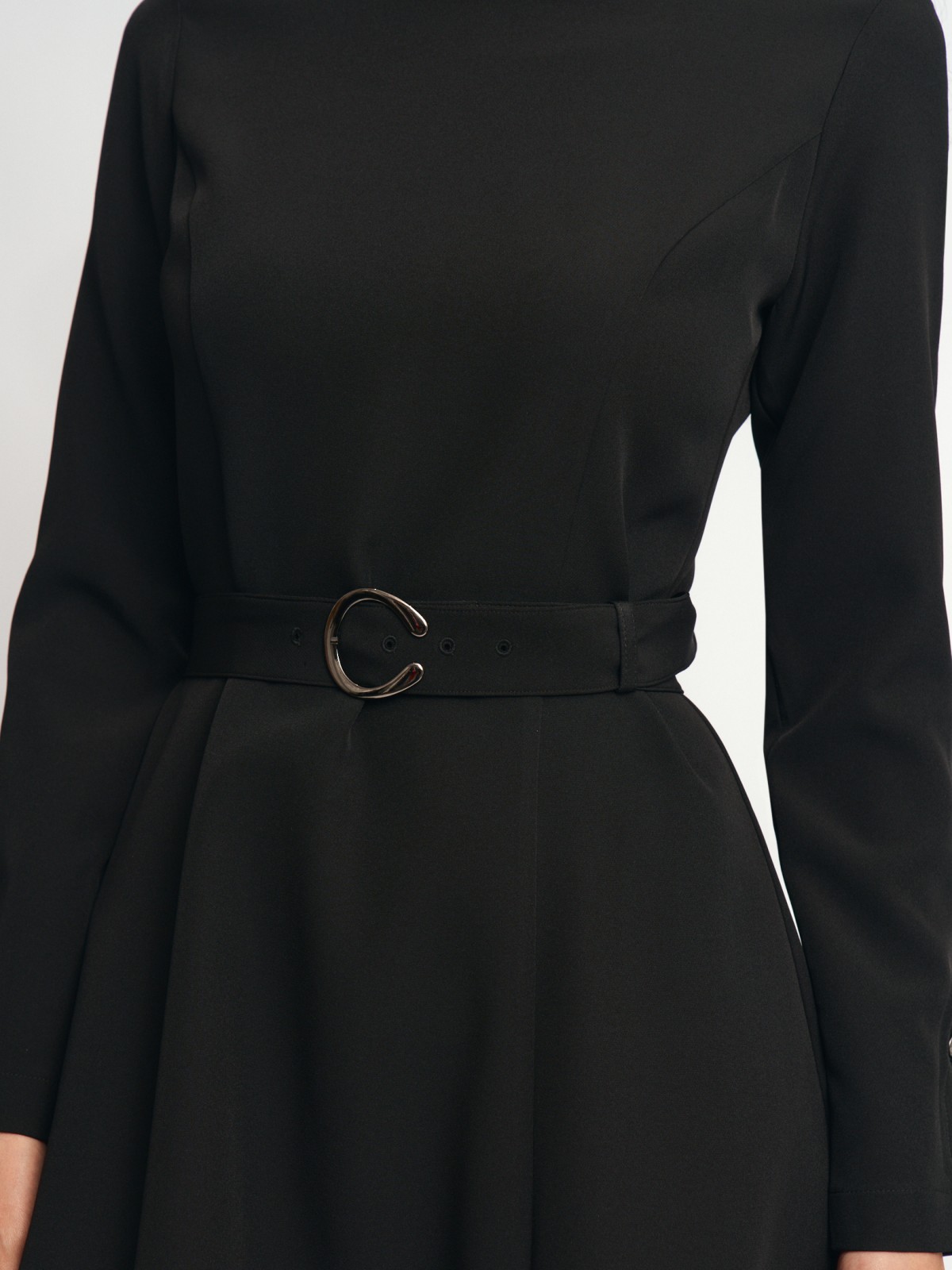 Платье миди с поясом