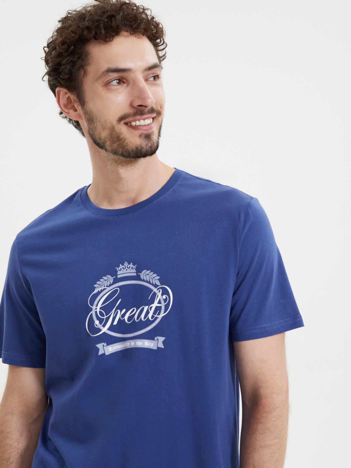 Футболка из хлопка с надписью