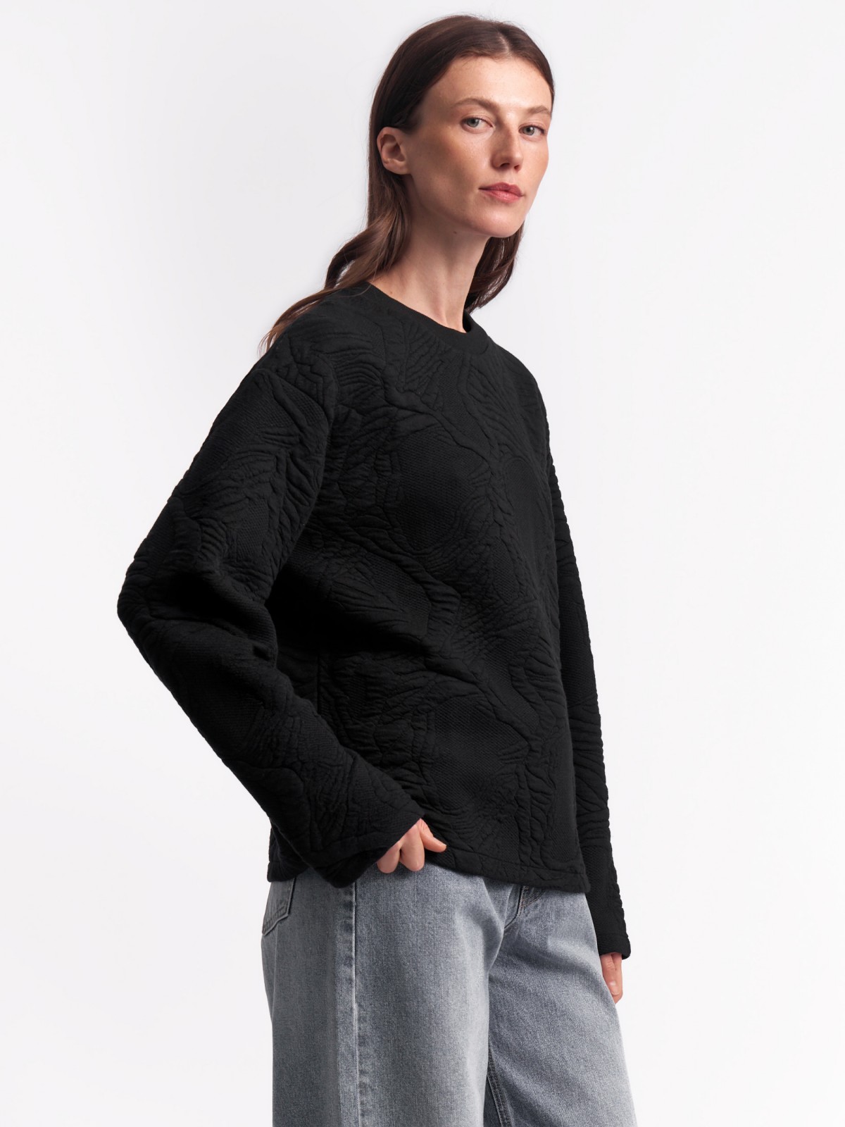 Свитшот с фактурным узором