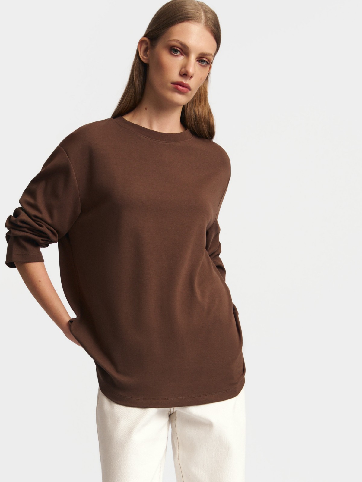 Трикотажный лонгслив из хлопка