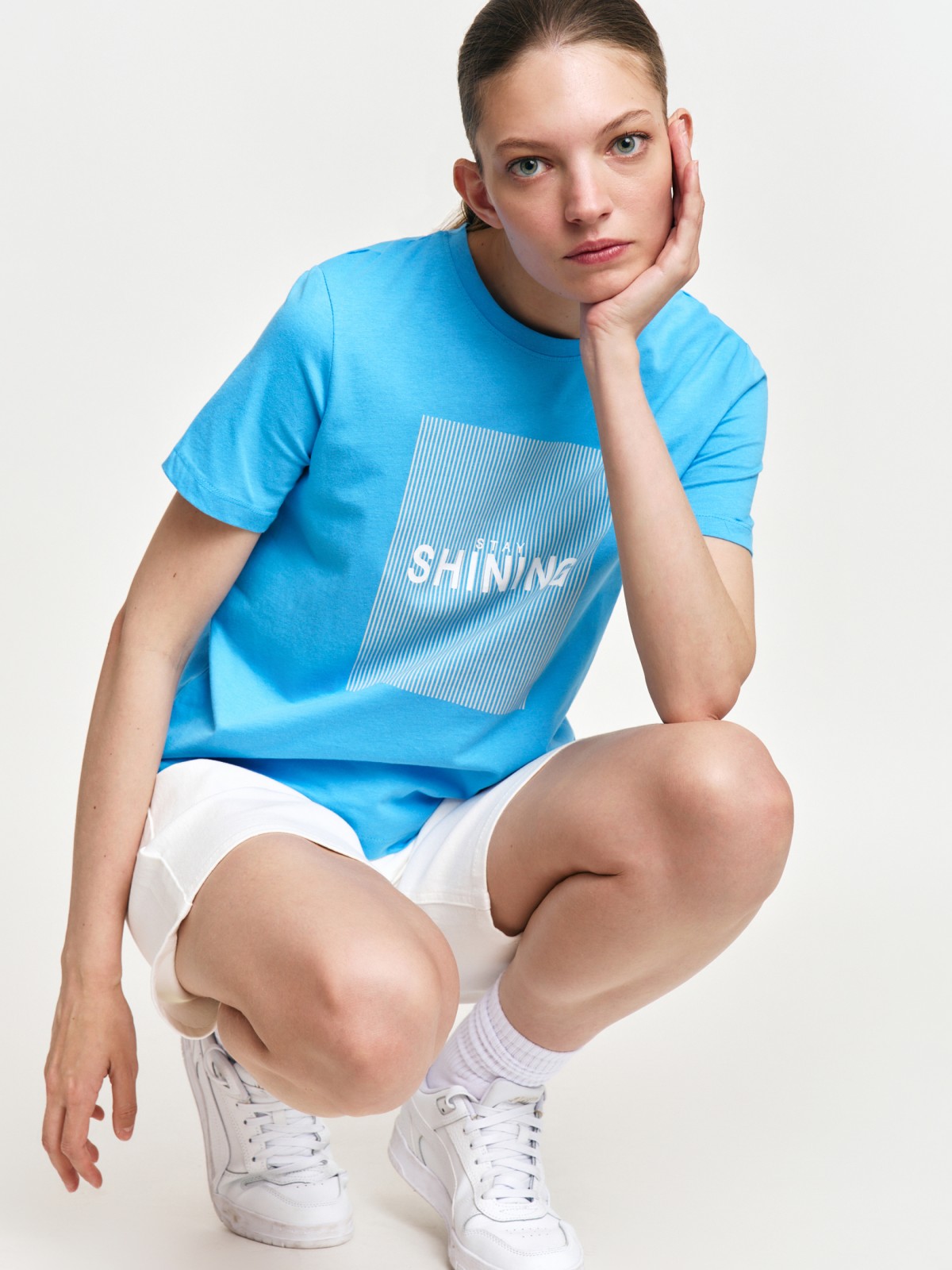 Футболка из хлопка с принтом