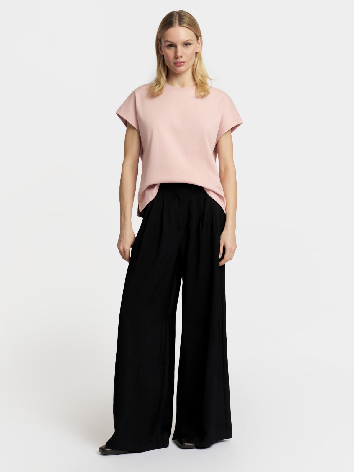 Футболка прямого силуэта из хлопка