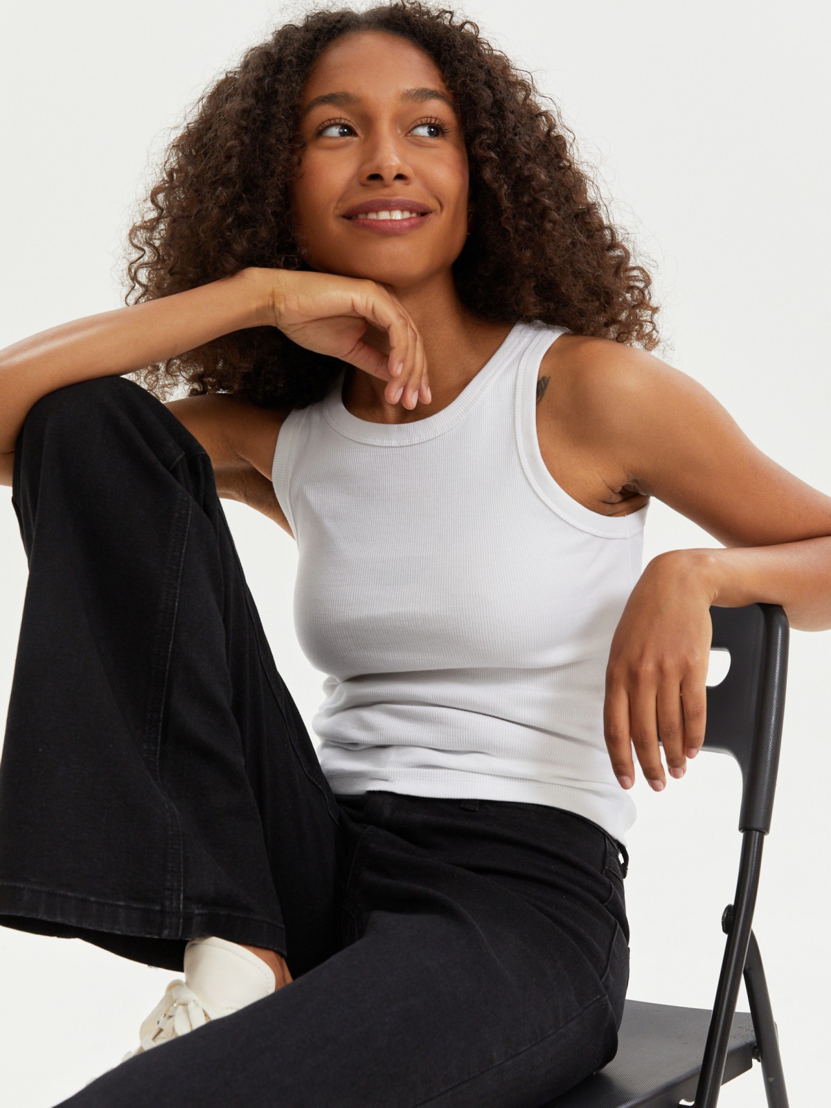 Майка из хлопка без рукавов