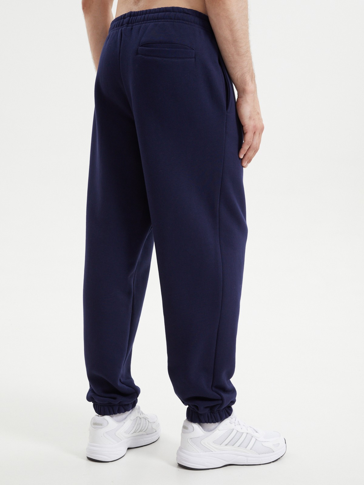 Тёплые трикотажные брюки-джоггеры с начёсом