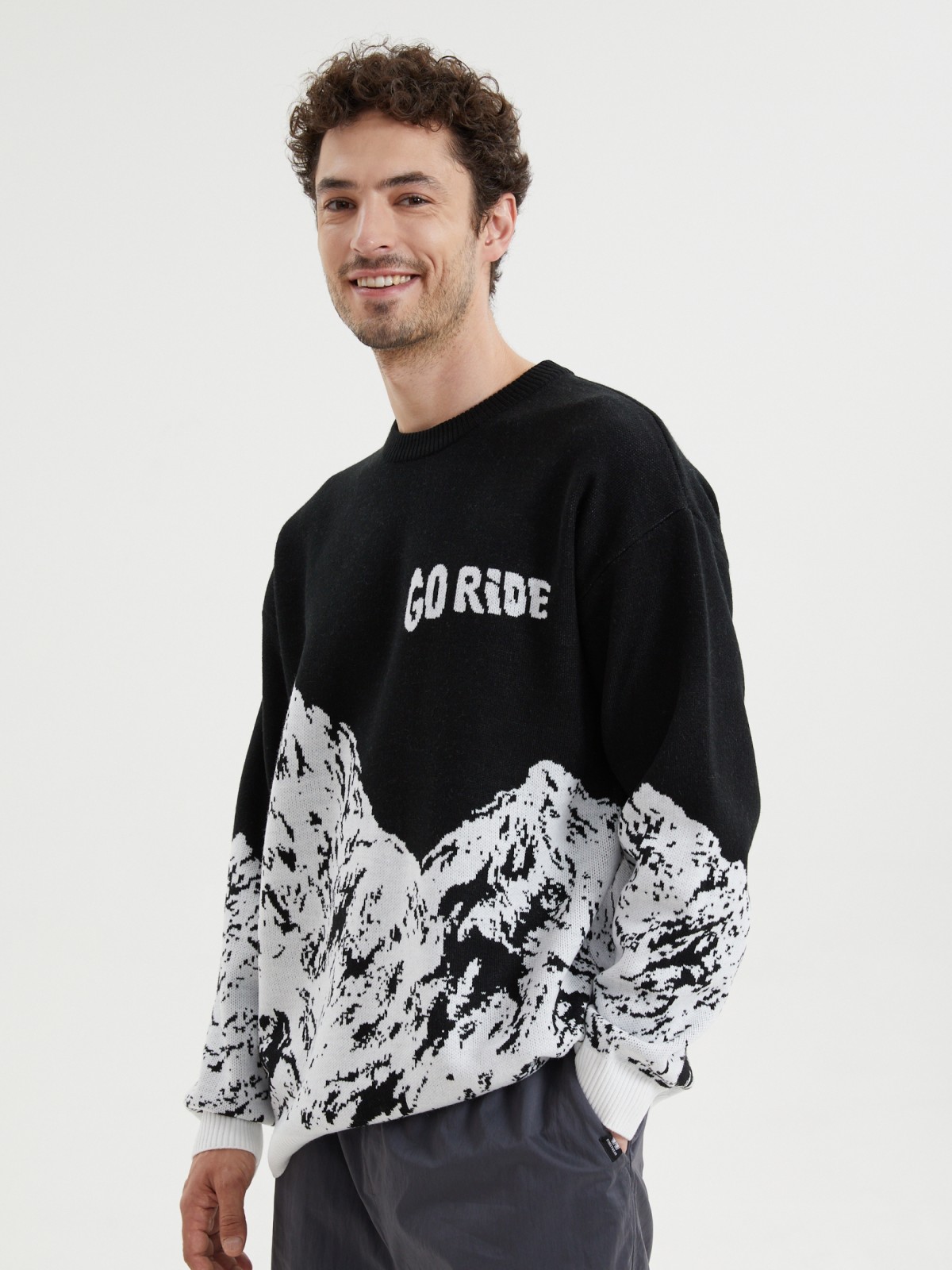 Вязаный джемпер из акрила с узором