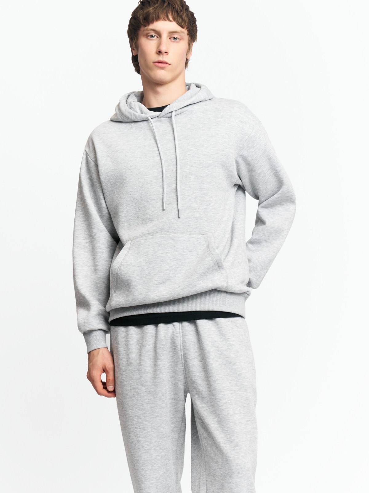 Утеплённый худи с капюшоном и начёсом