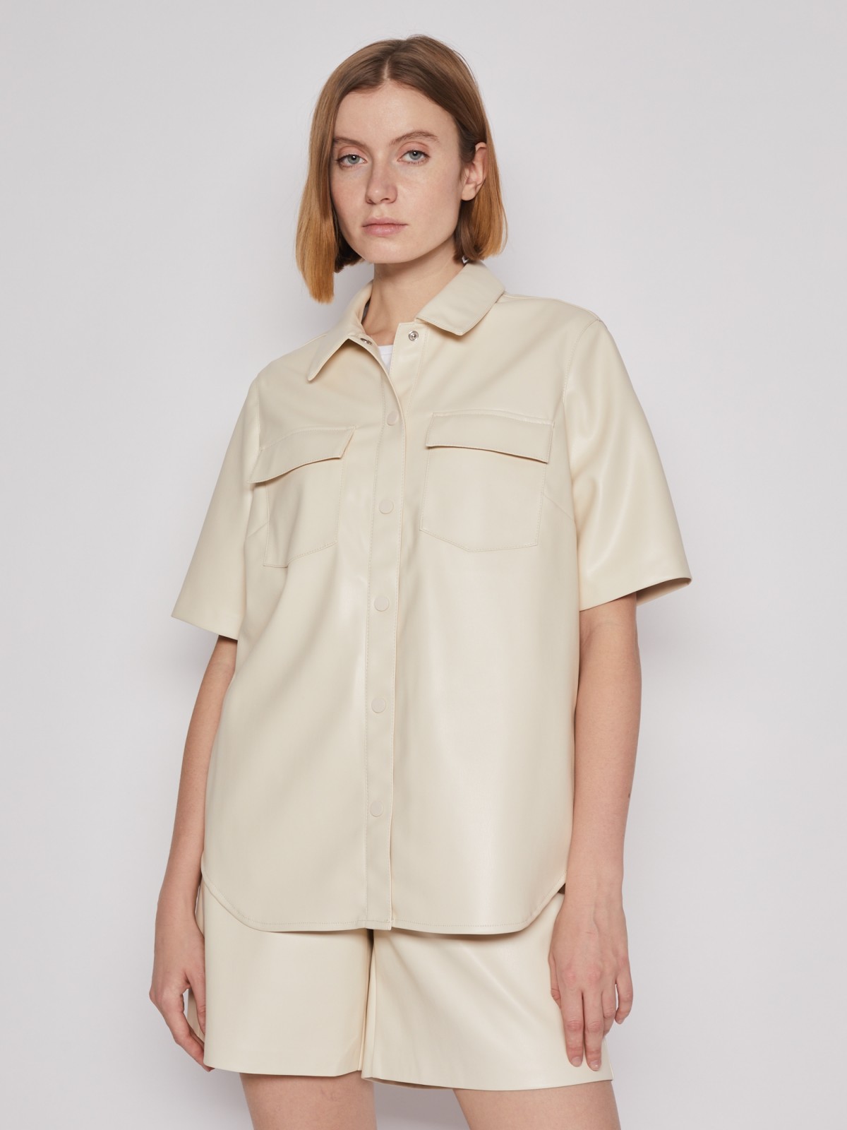 Рубашка из экокожи